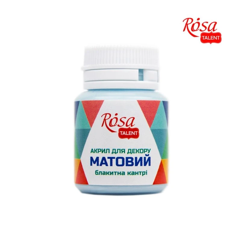 Акрил для декору, Блакитна кантрі, матовий, 20 мл, ROSA TALENT