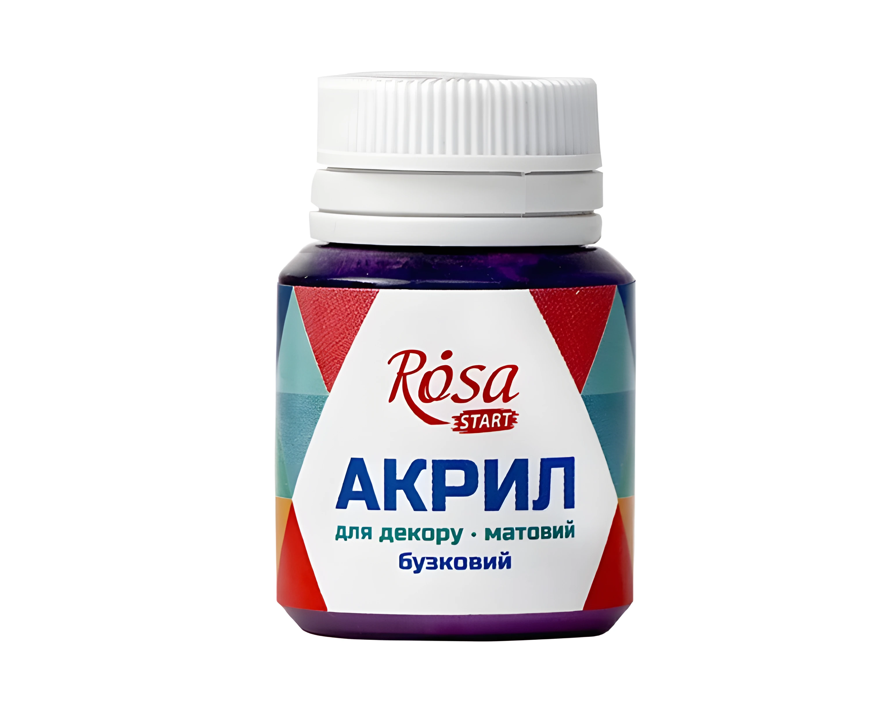 Акрил для декору, Бузковий, матовий, 20 мл, ROSA START