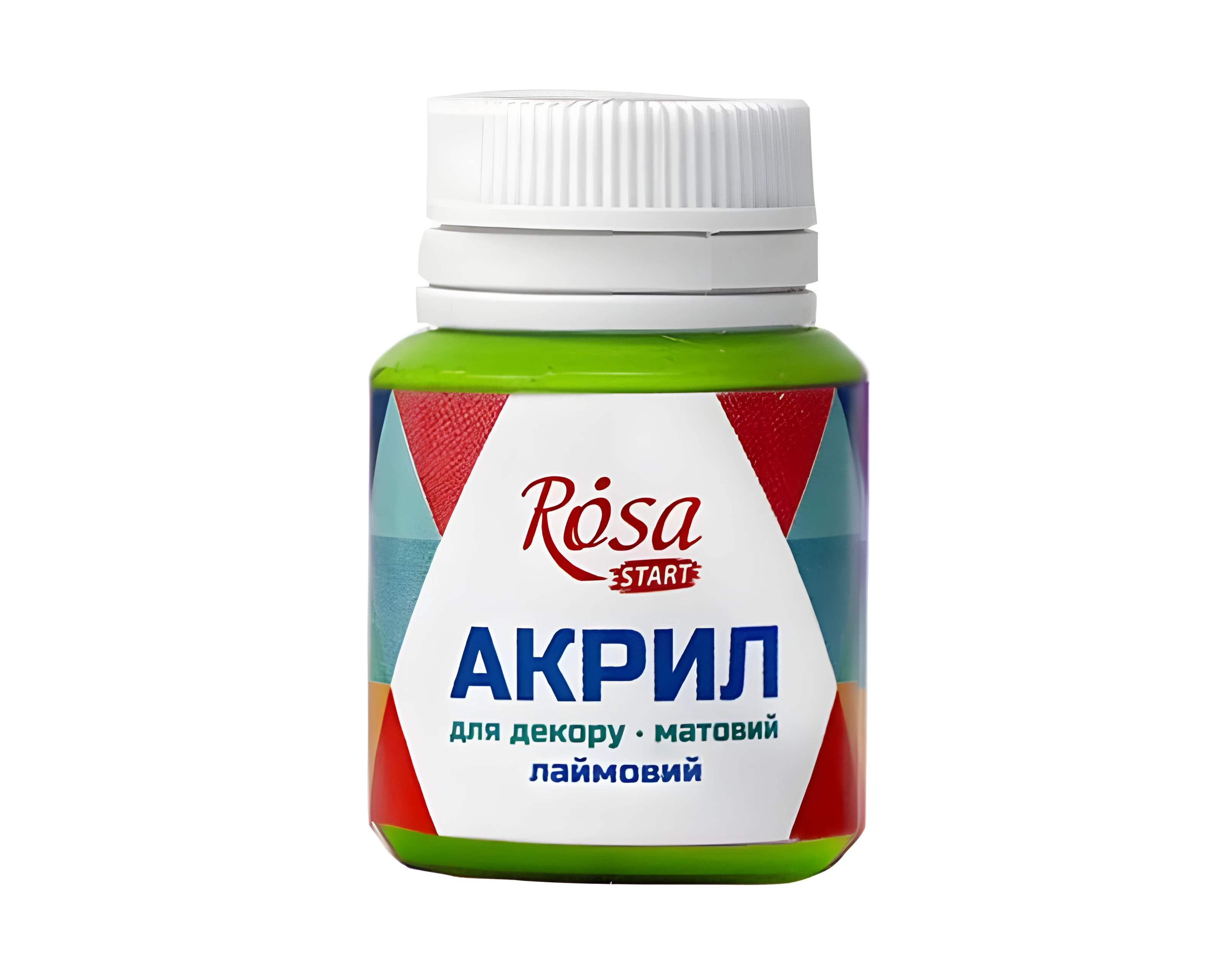 Акрил для декору, Лаймовий, матовий, 20 мл, ROSA START