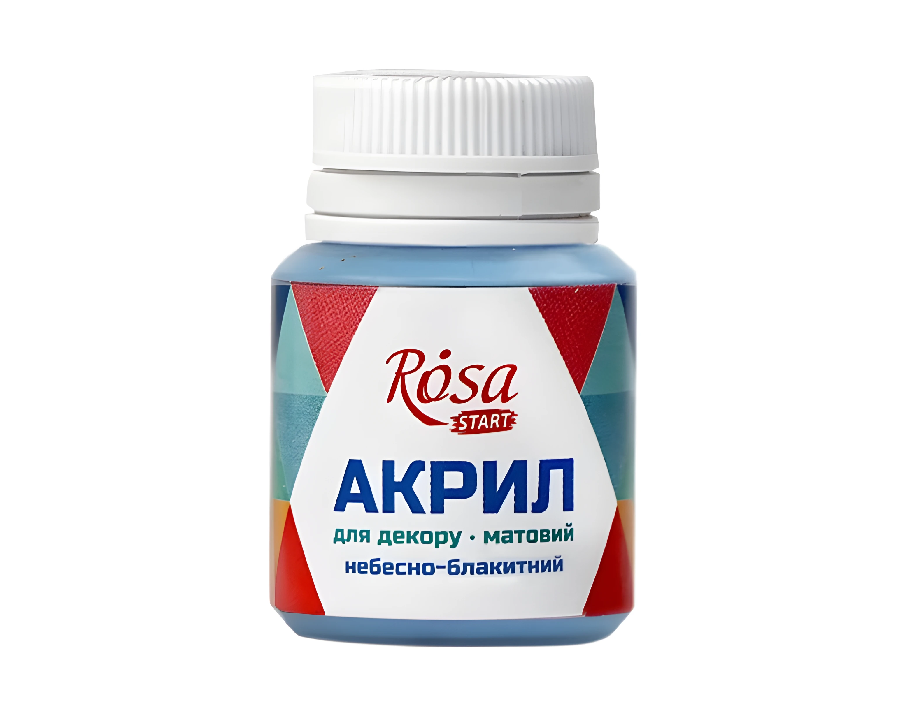 Акрил для декору, Небесно-блакитний, матовий, 20 мл, ROSA START