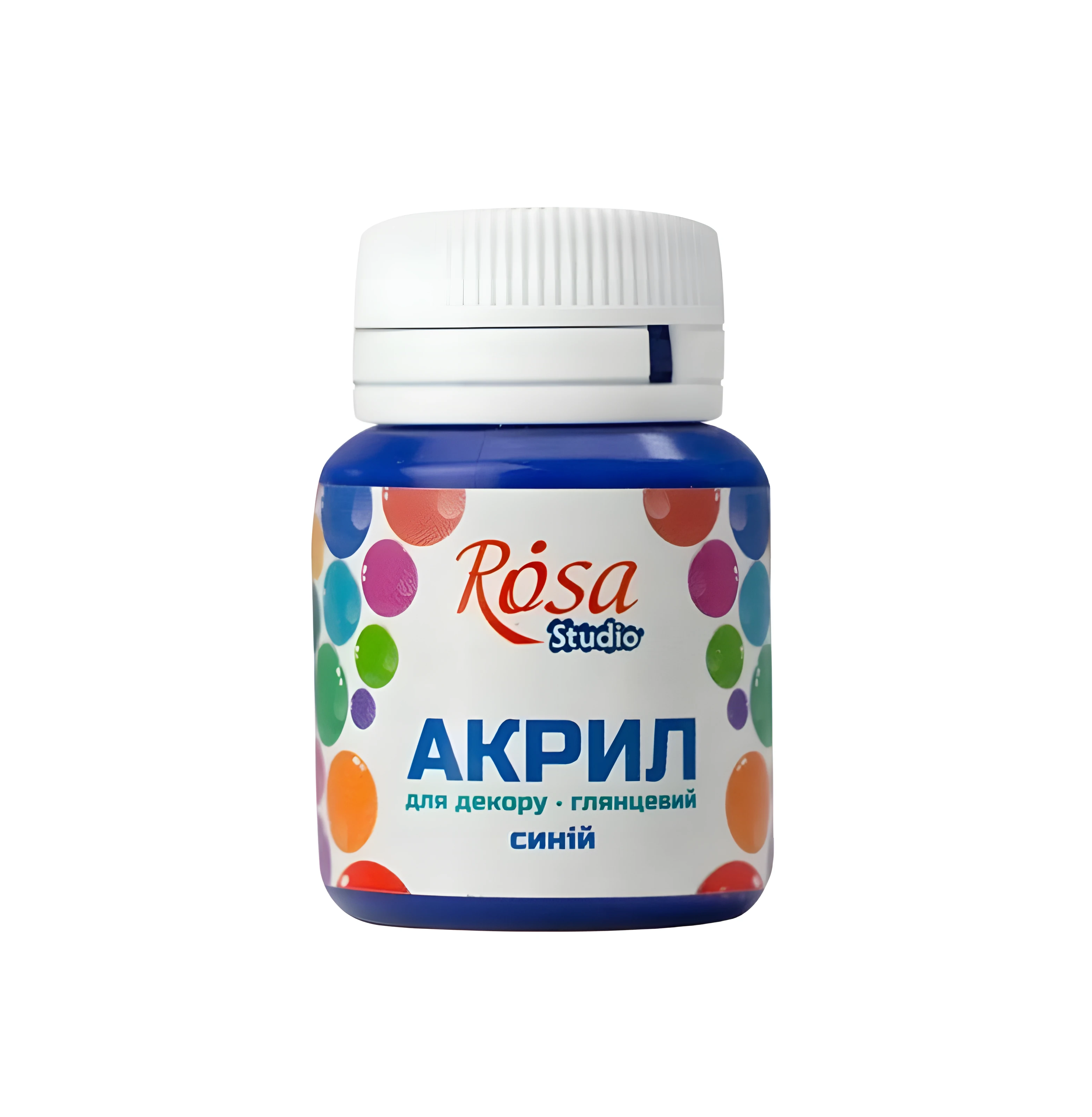 Акрил для декору, Синій, глянцевий, 20 мл, ROSA Studio