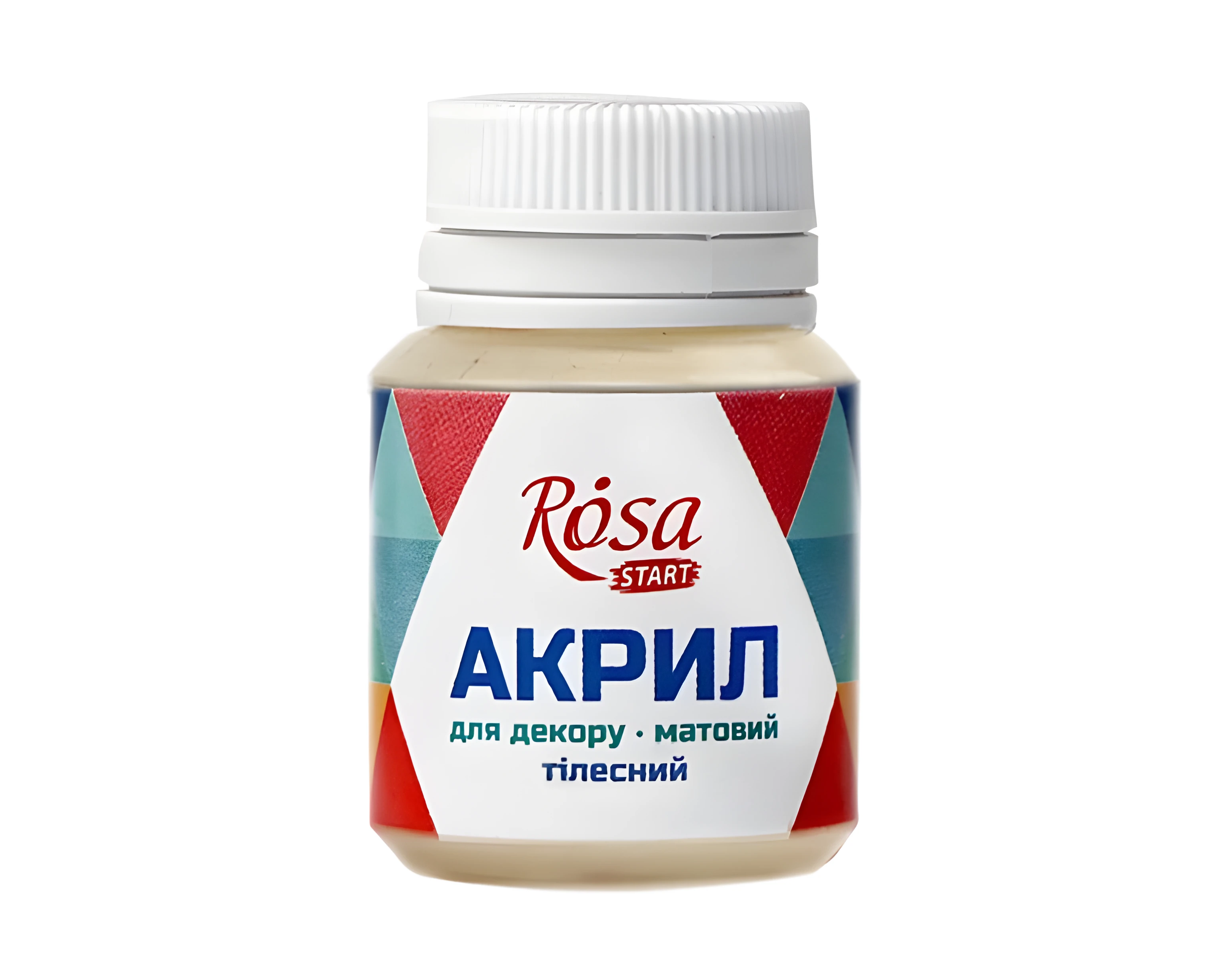 Акрил для декору, Тілесний, матовий, 20 мл, ROSA START