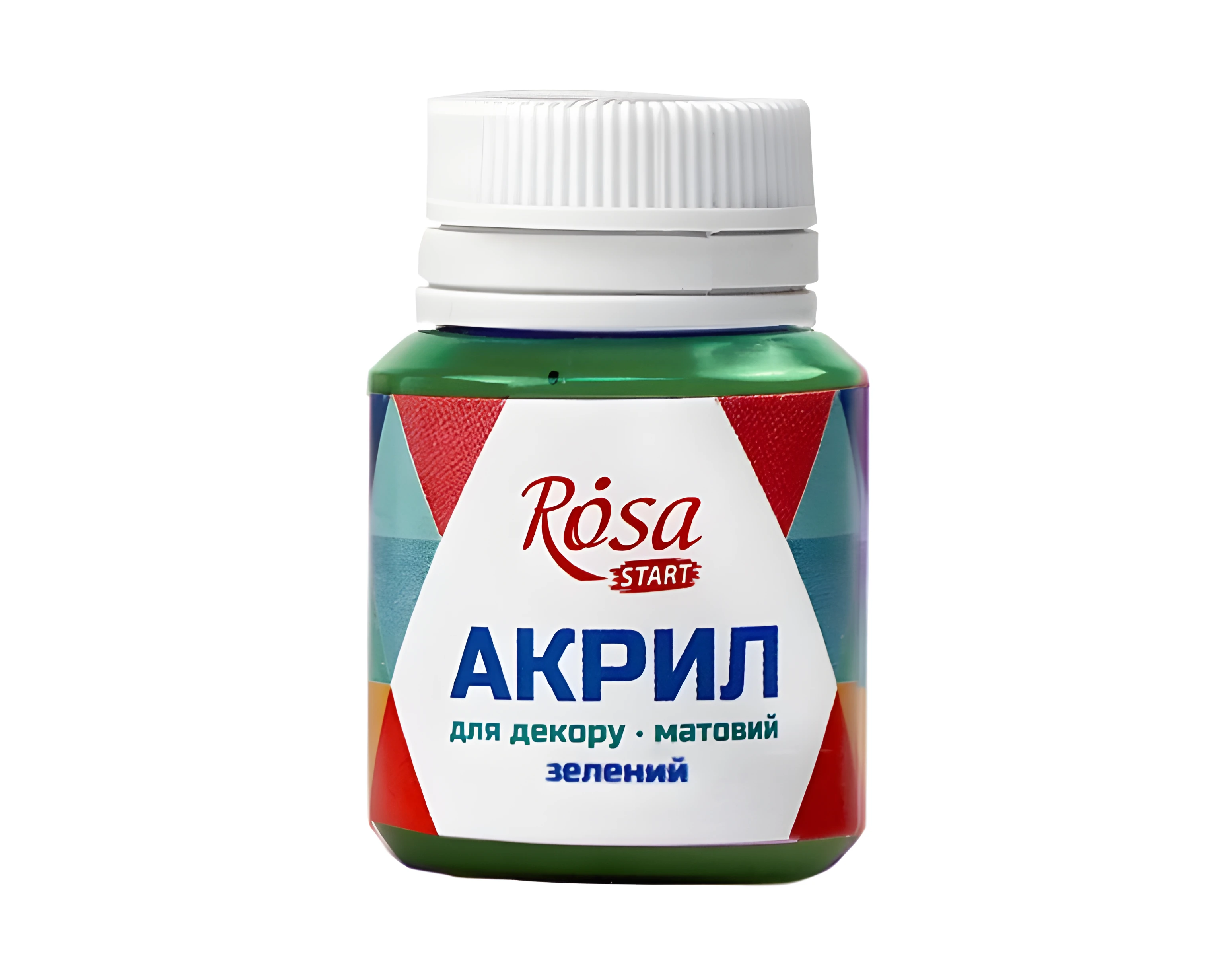 Акрил для декору, Зелений, матовий, 20 мл, ROSA START