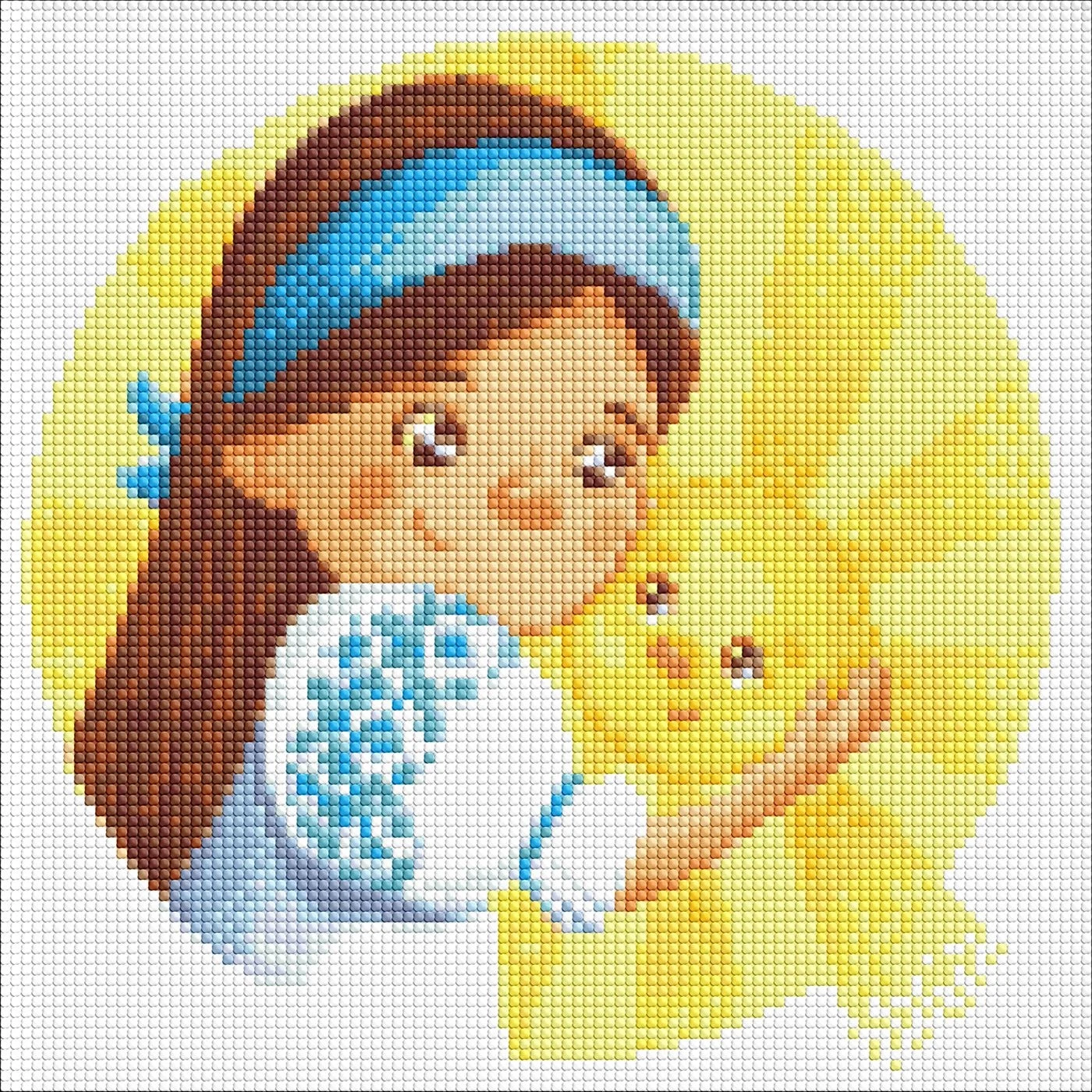 Aлмазна мозаїка Ідейка Ідейка без підрамника для дітей Сонечко 30х30см 7880