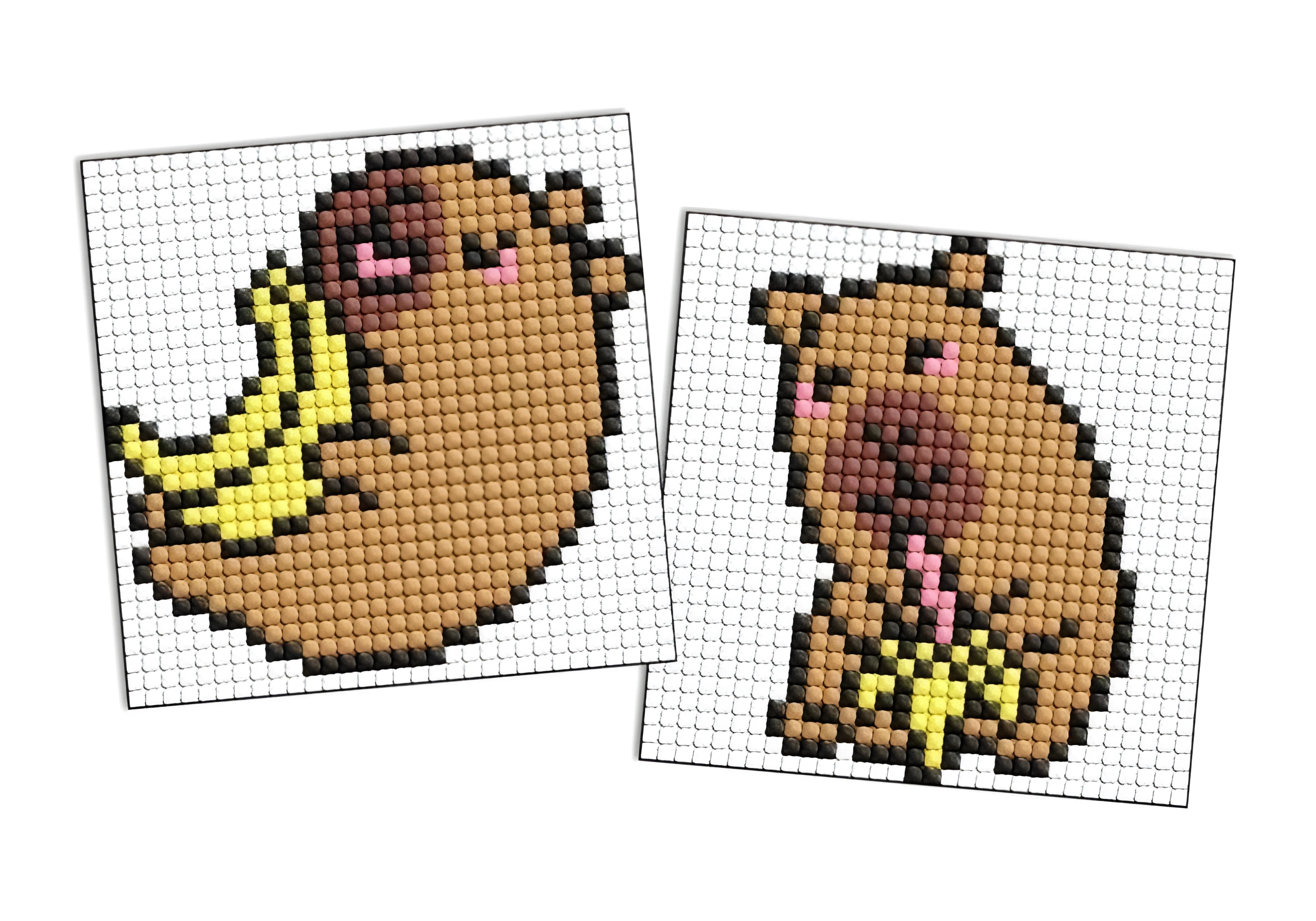 Алмазна мозаїка Ідейка на магніті для дітей Капібара: банани 9х9см