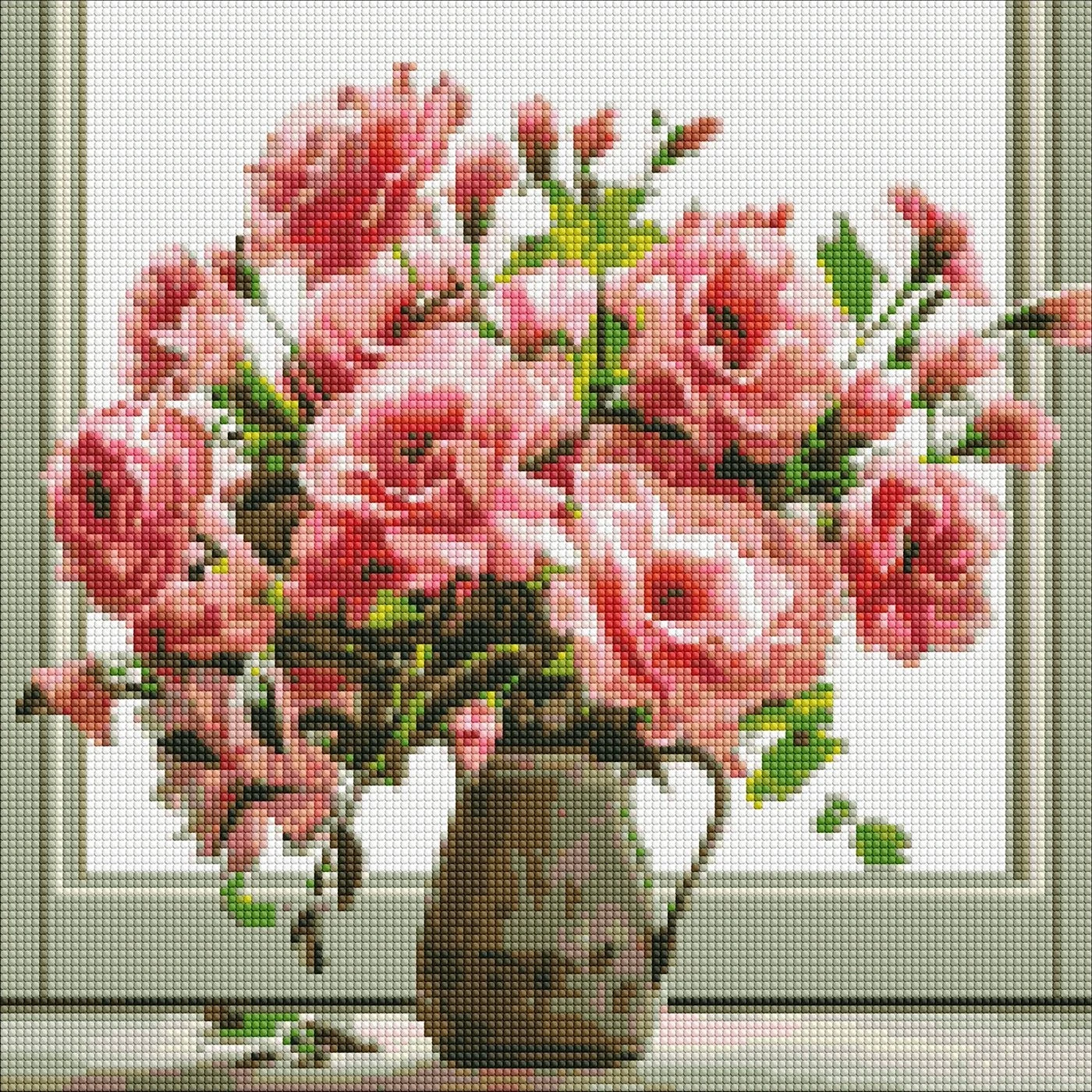 Алмазна мозаїка Ідейка на підрамнику Аромат букета 40х40 см 7863