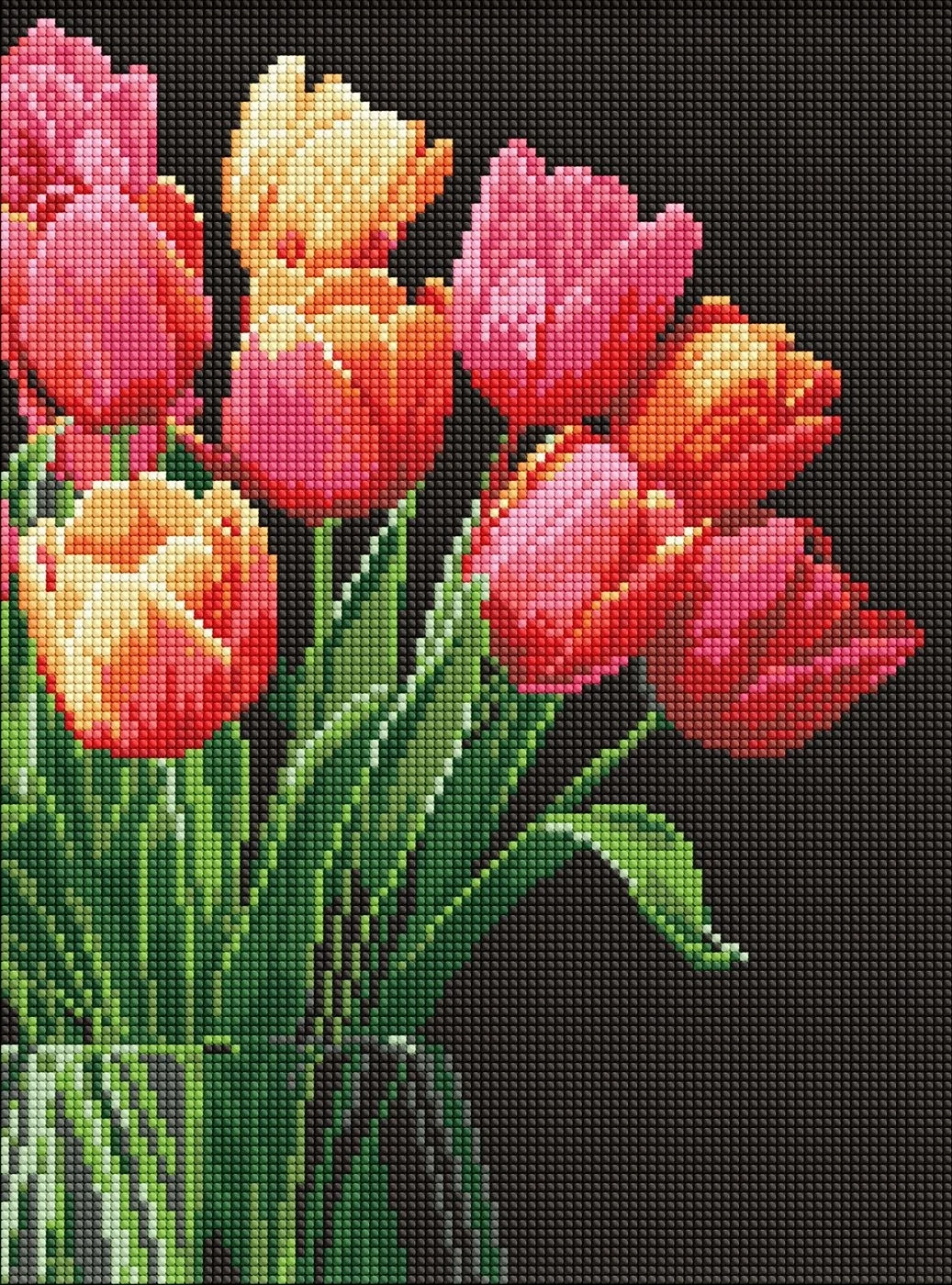 Алмазна мозаїка Ідейка на підрамнику Аромат тюльпанів 30х40см 8030