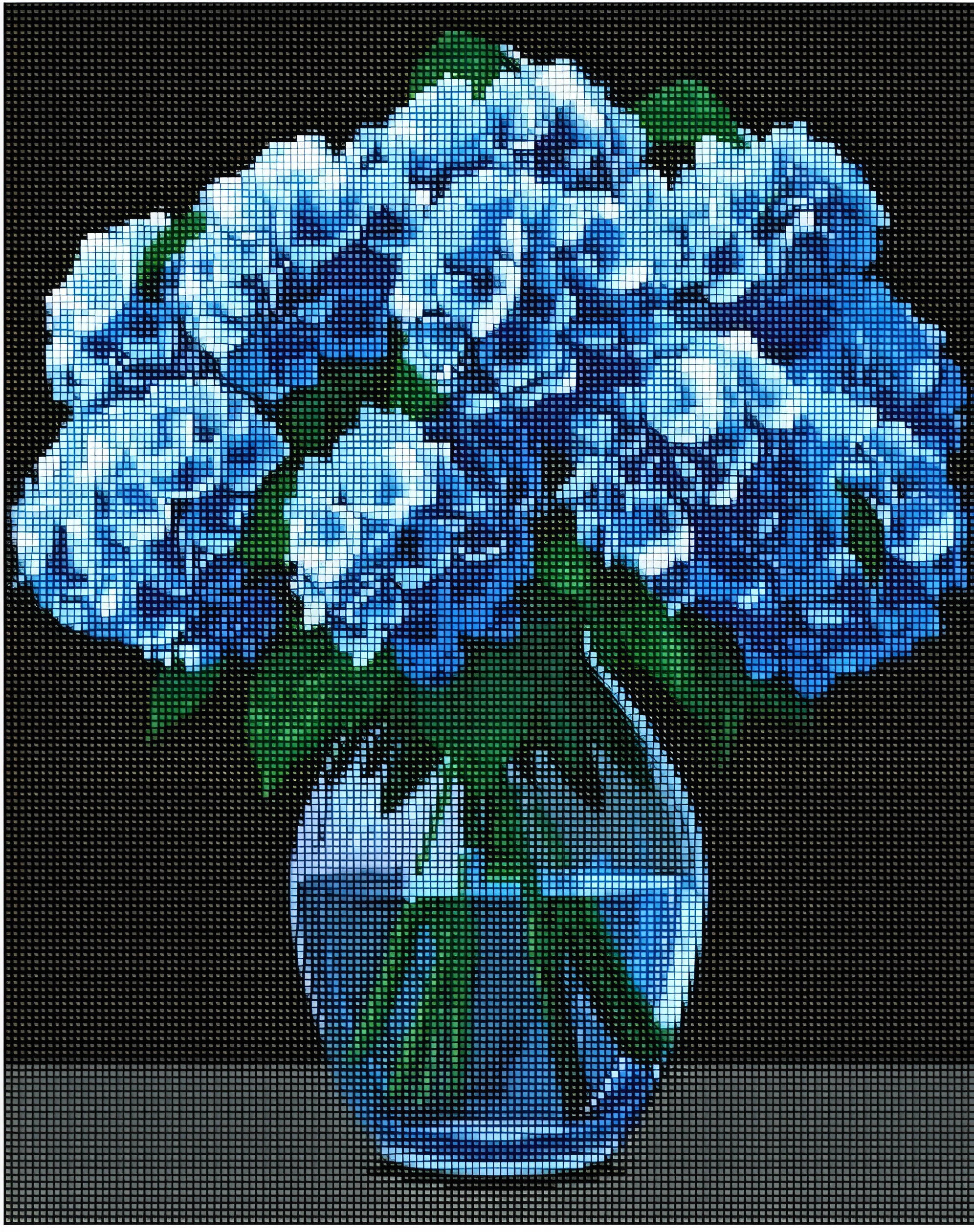 Алмазна мозаїка Ідейка на підрамнику Букет гортензій з АВ стразами 40х50см 8001