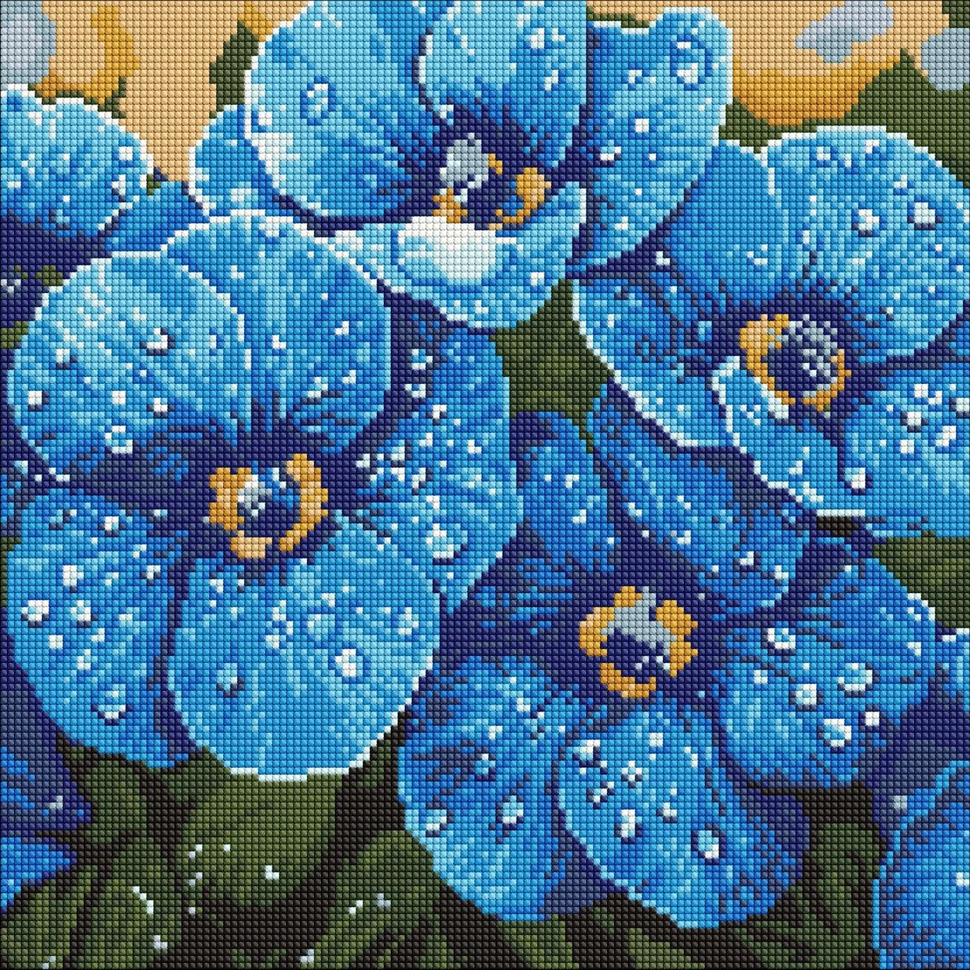 Алмазна мозаїка Ідейка на підрамнику Фіалки в росі 40х40см 8228