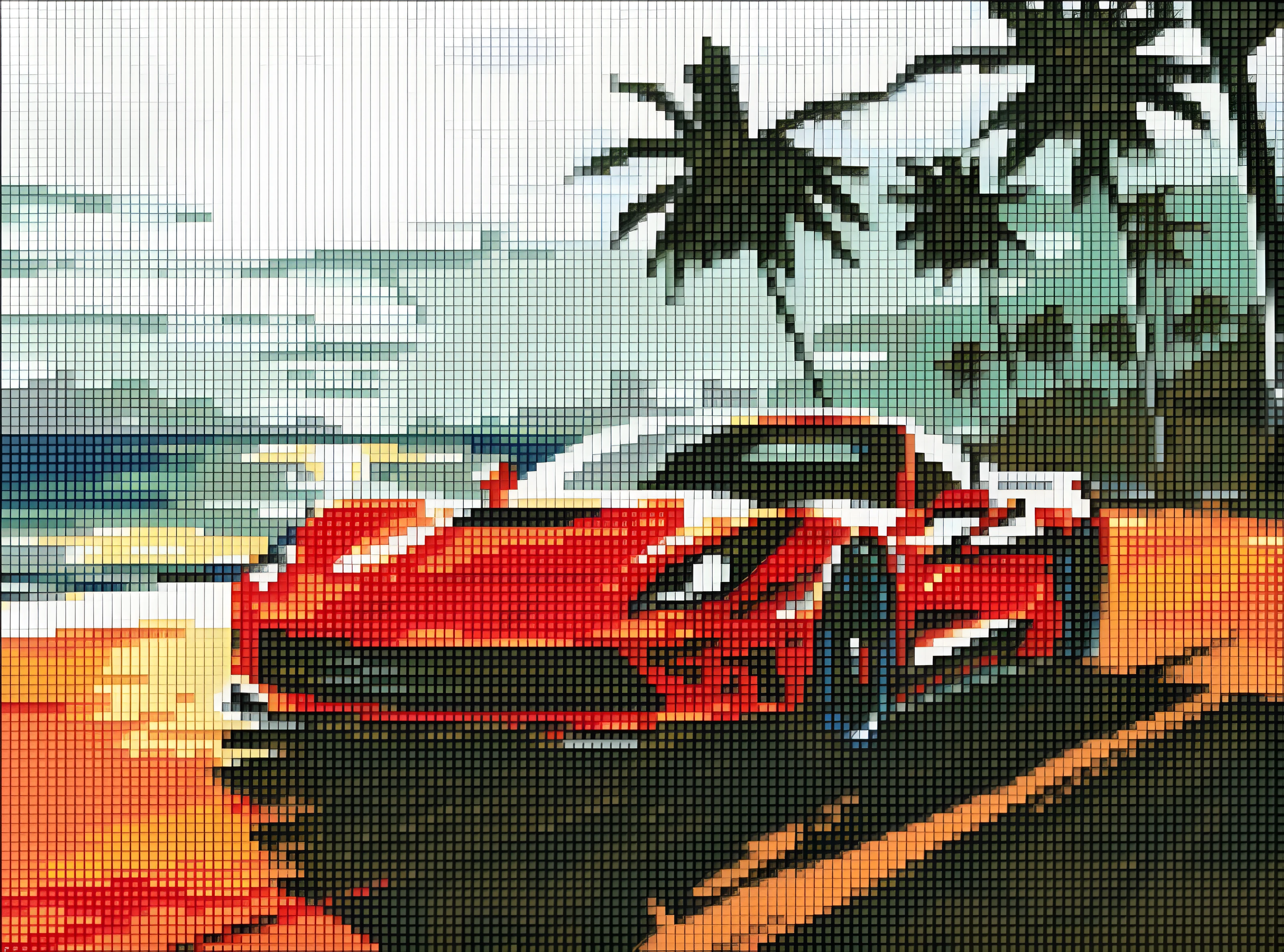 Алмазна мозаїка Ідейка на підрамнику Поїздка узбережжям 30x40см 8176