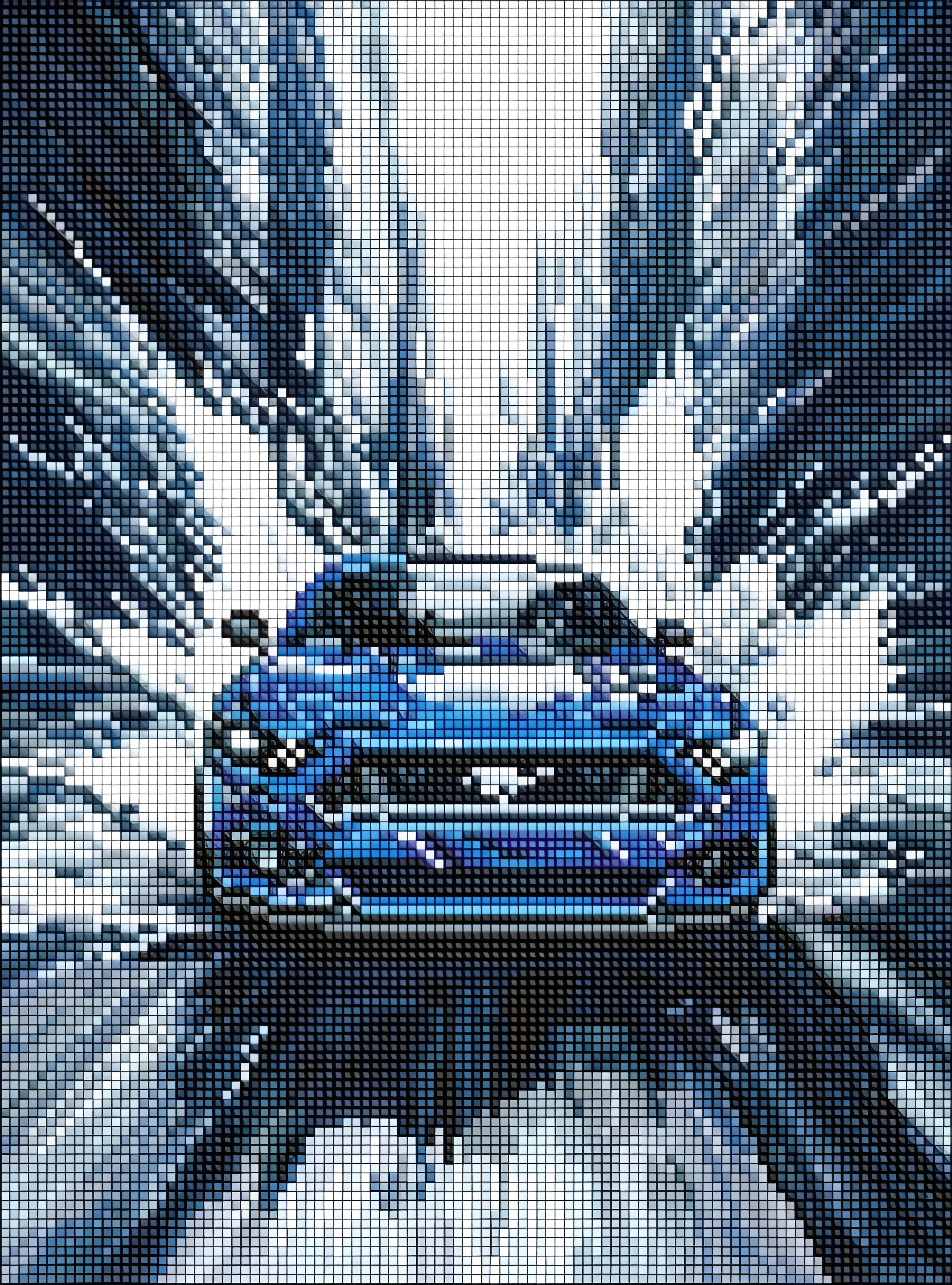 Алмазна мозаїка Ідейка на підрамнику Синій мустанг 30х40см 8249