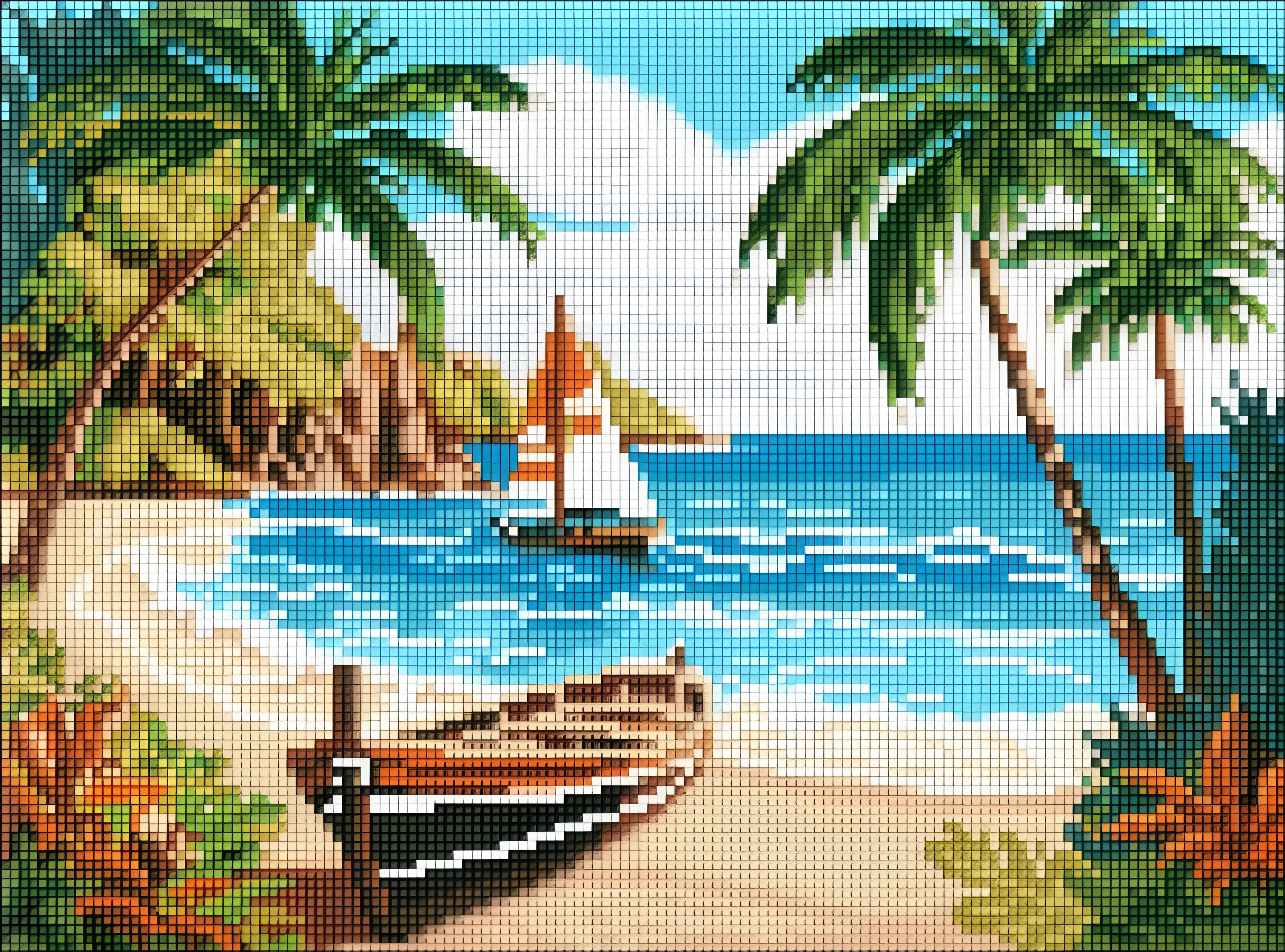 Алмазна мозаїка Ідейка на підрамнику Узбережжя океану 30х40см 8137