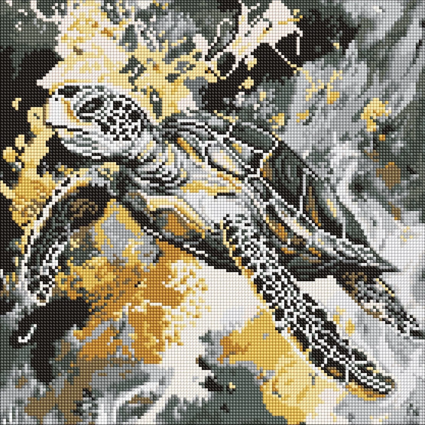 Алмазна мозаїка Ідейка на підрамнику Золота черепаха 40х40см 8262