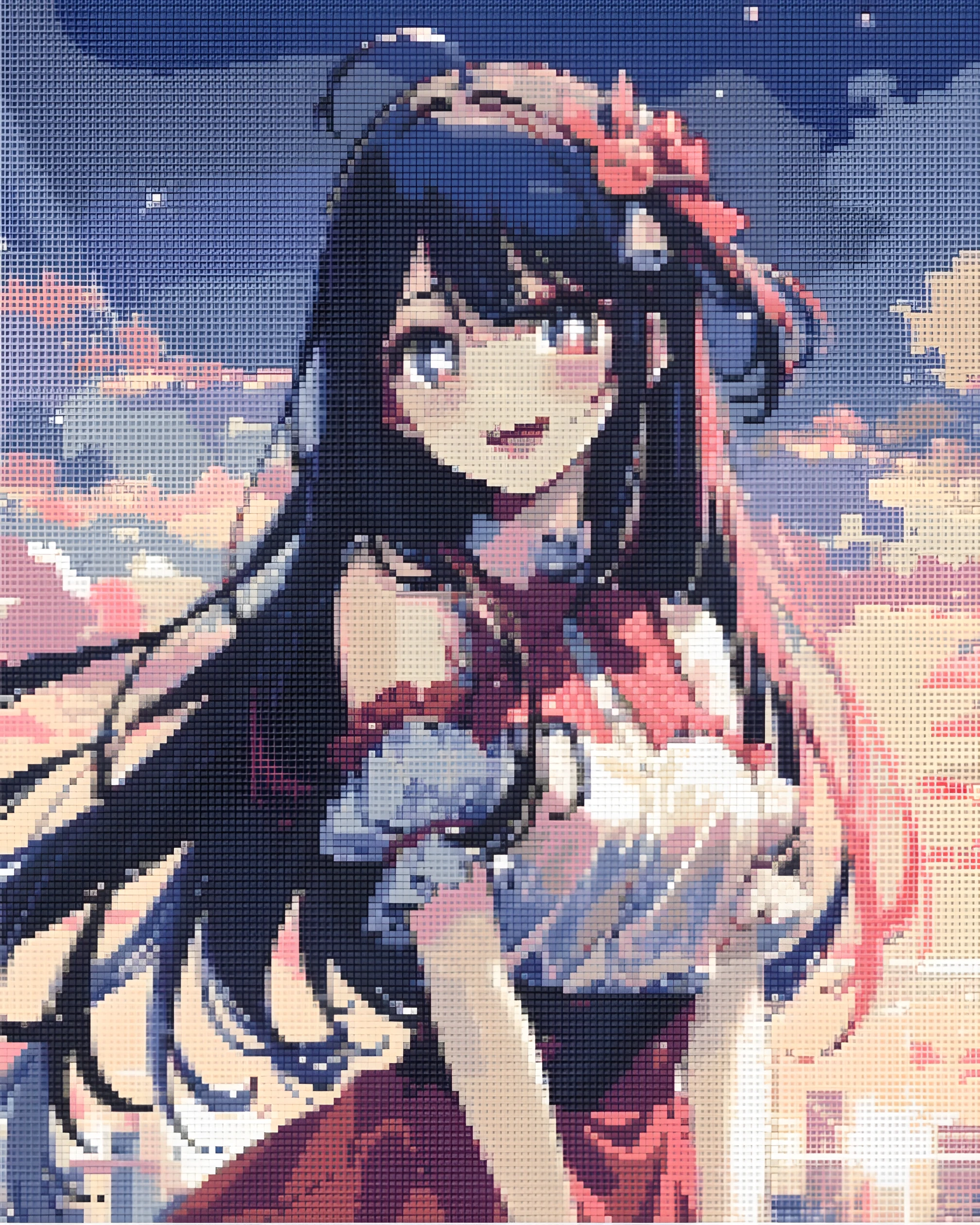 Алмазна мозаїка Origami UA Аніме Зоряне дитя Аї Хосіно 40х50 см OD