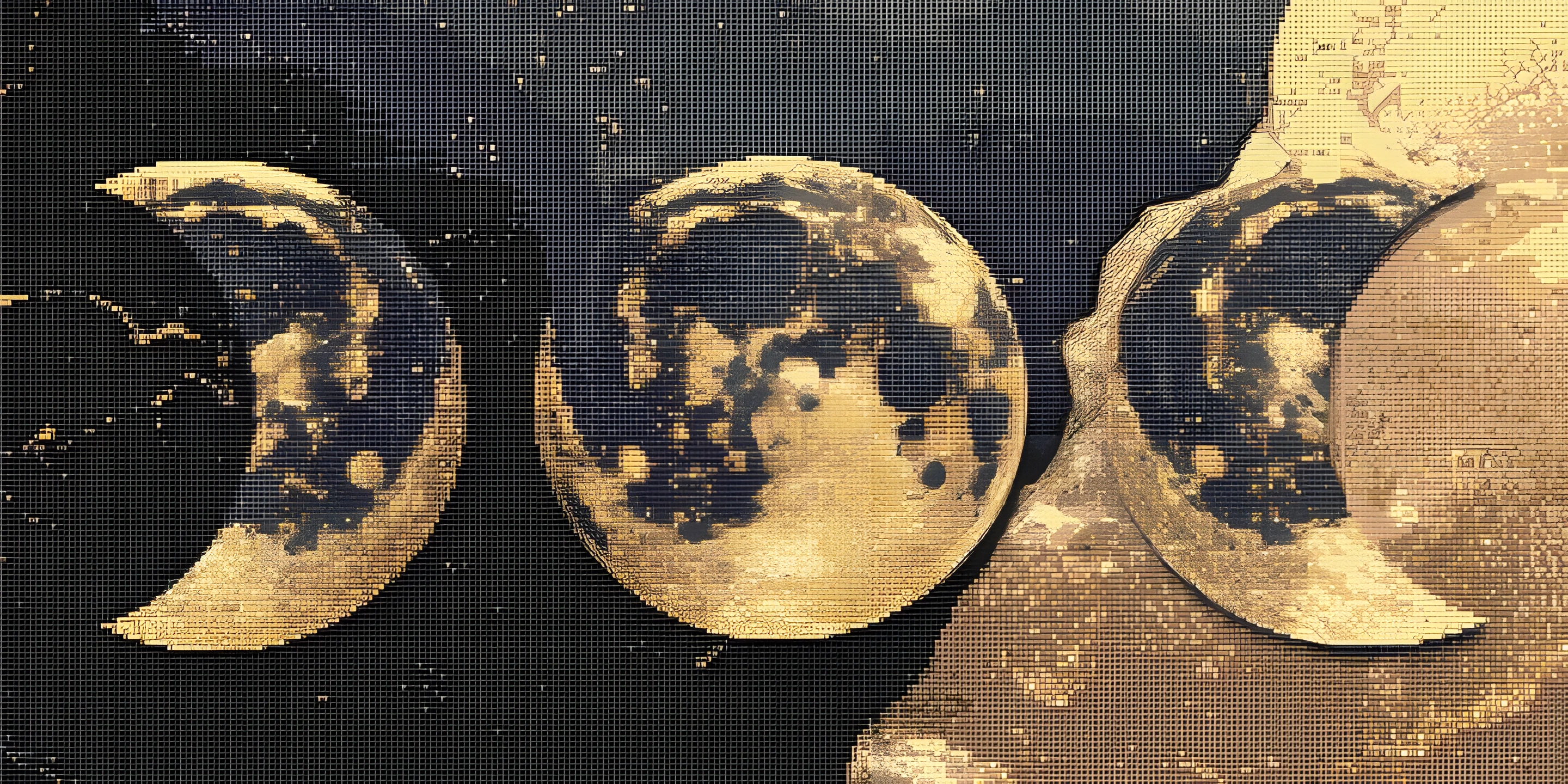 Алмазна мозаїка Origami UA Космос Місяць 40х80 см