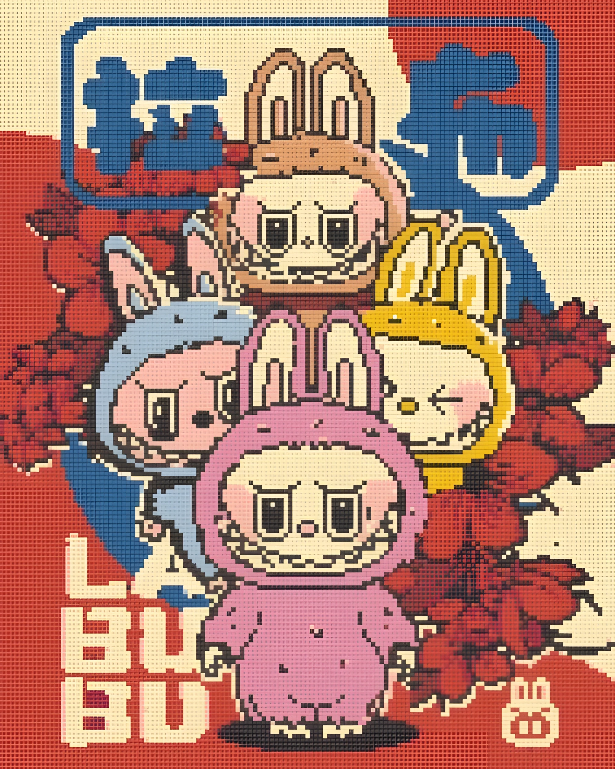 Алмазна мозаїка Origami UA Монстрики Лабубу 40х50 см