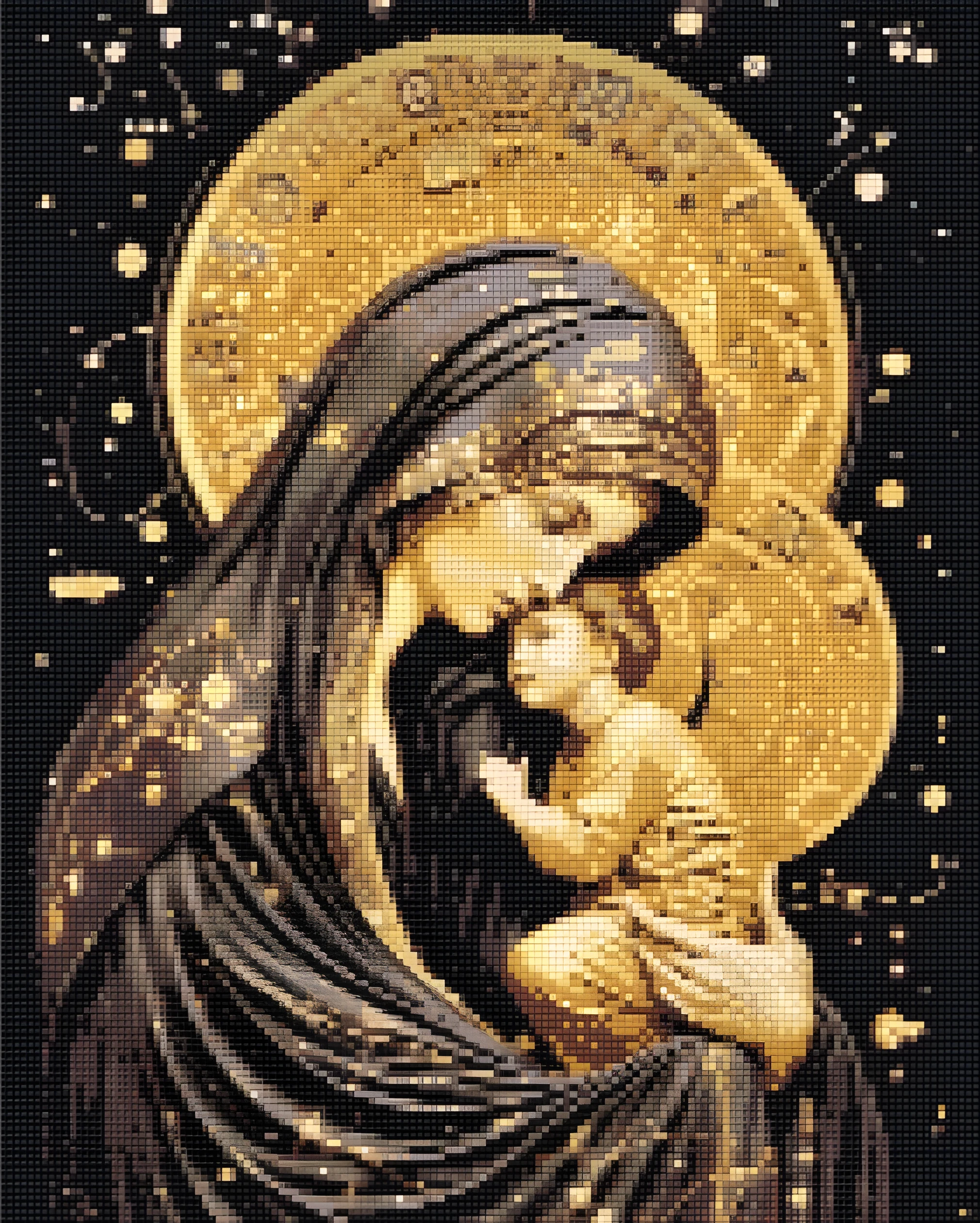 Алмазна мозаїка Origami UA Релігія Пресвята Богородиця 40х50 см