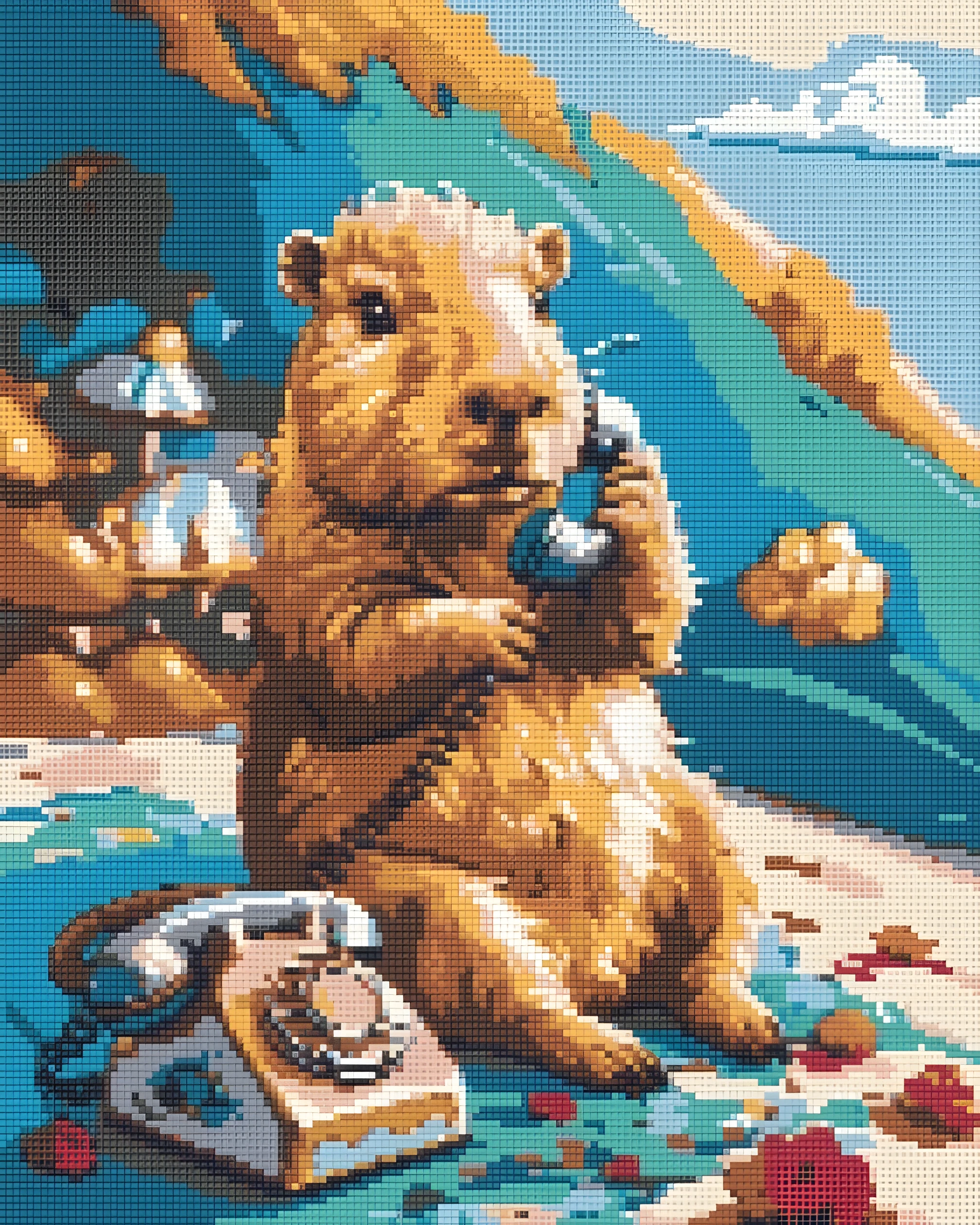 Алмазна мозаїка Origami UA Загадкова капібара 40х50 см