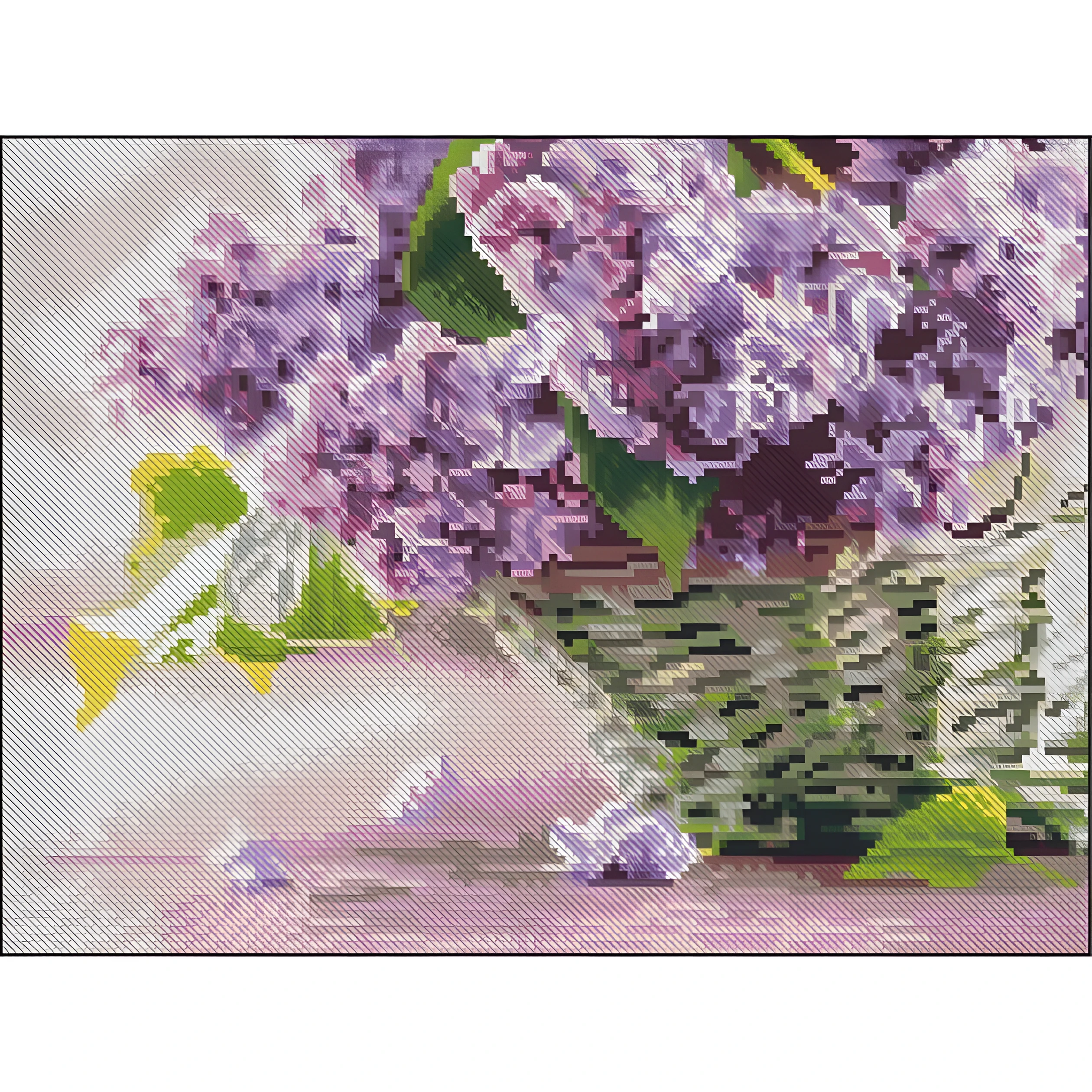 Алмазна мозаїка Strateg Бузок 30х40 см без підрамника