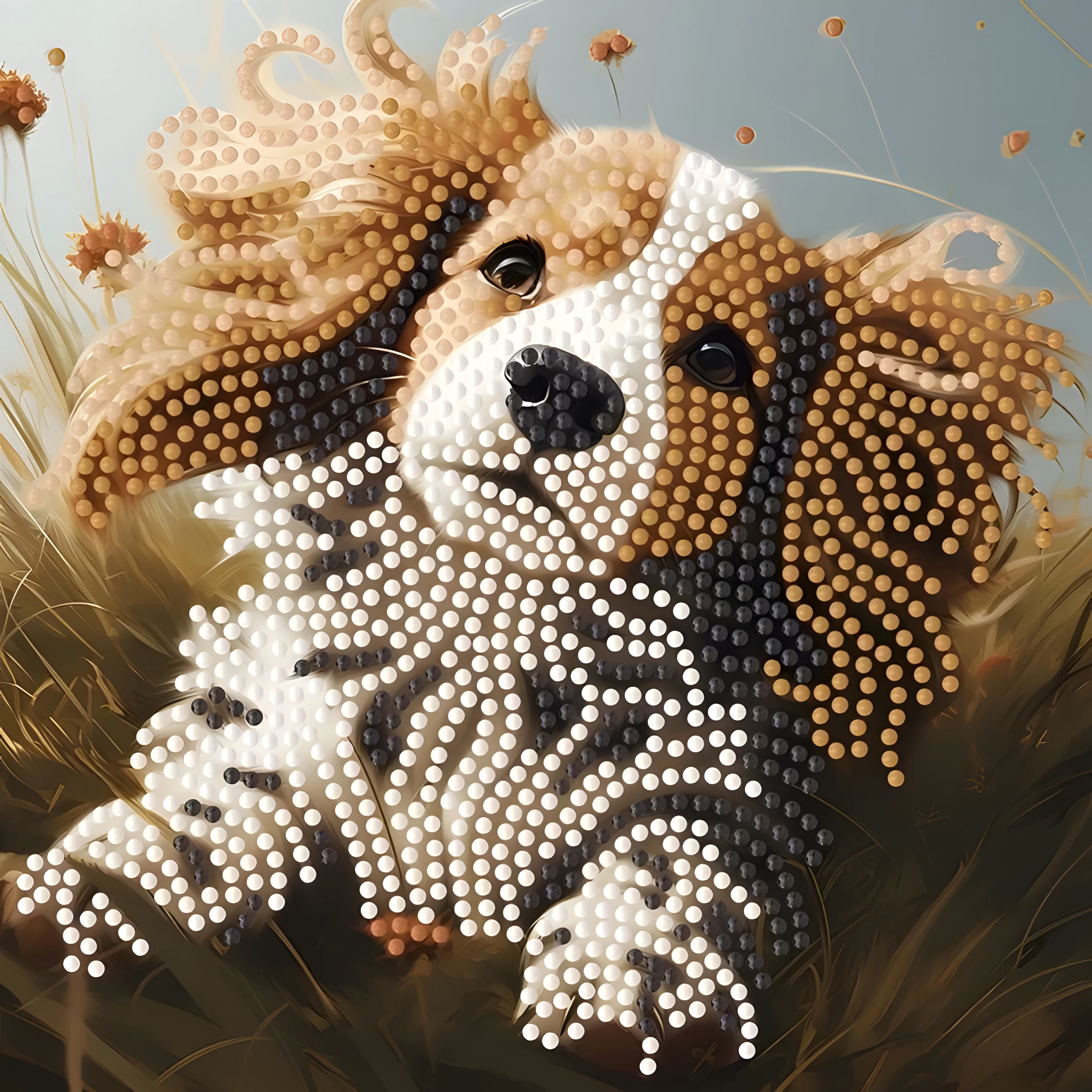 Алмазна мозаїка Strateg Дружечок 18х18 см