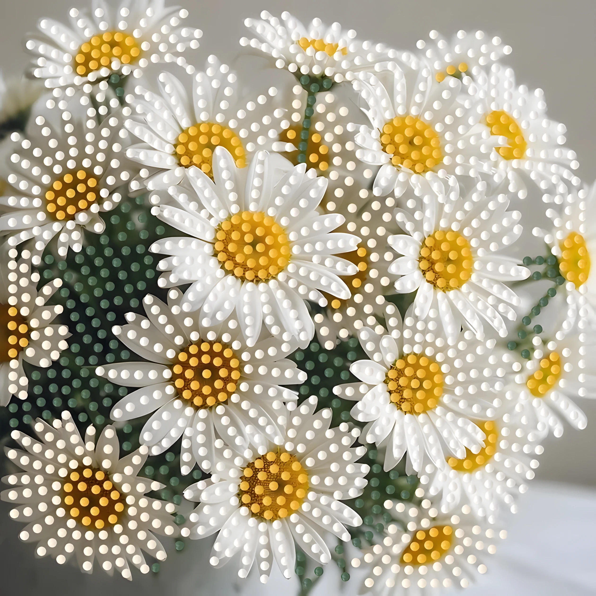 Алмазна мозаїка Strateg Літні ромашки 18х18 см