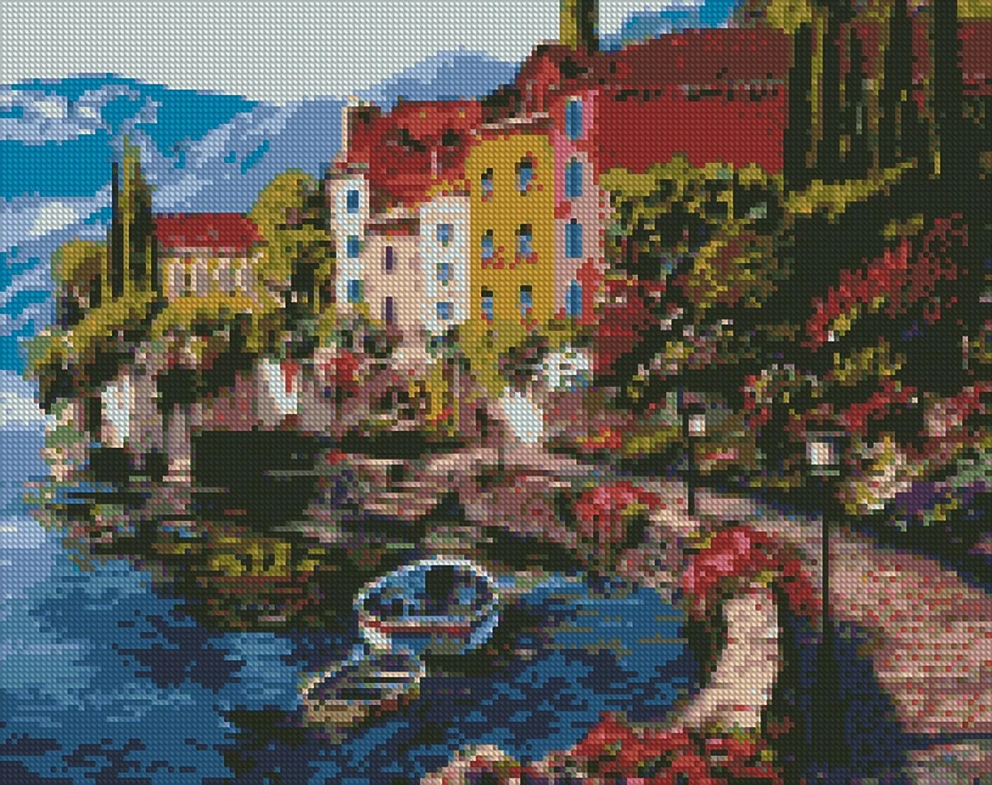 Алмазна мозаїка в обкладинці Ранок на березі озера 40х50см