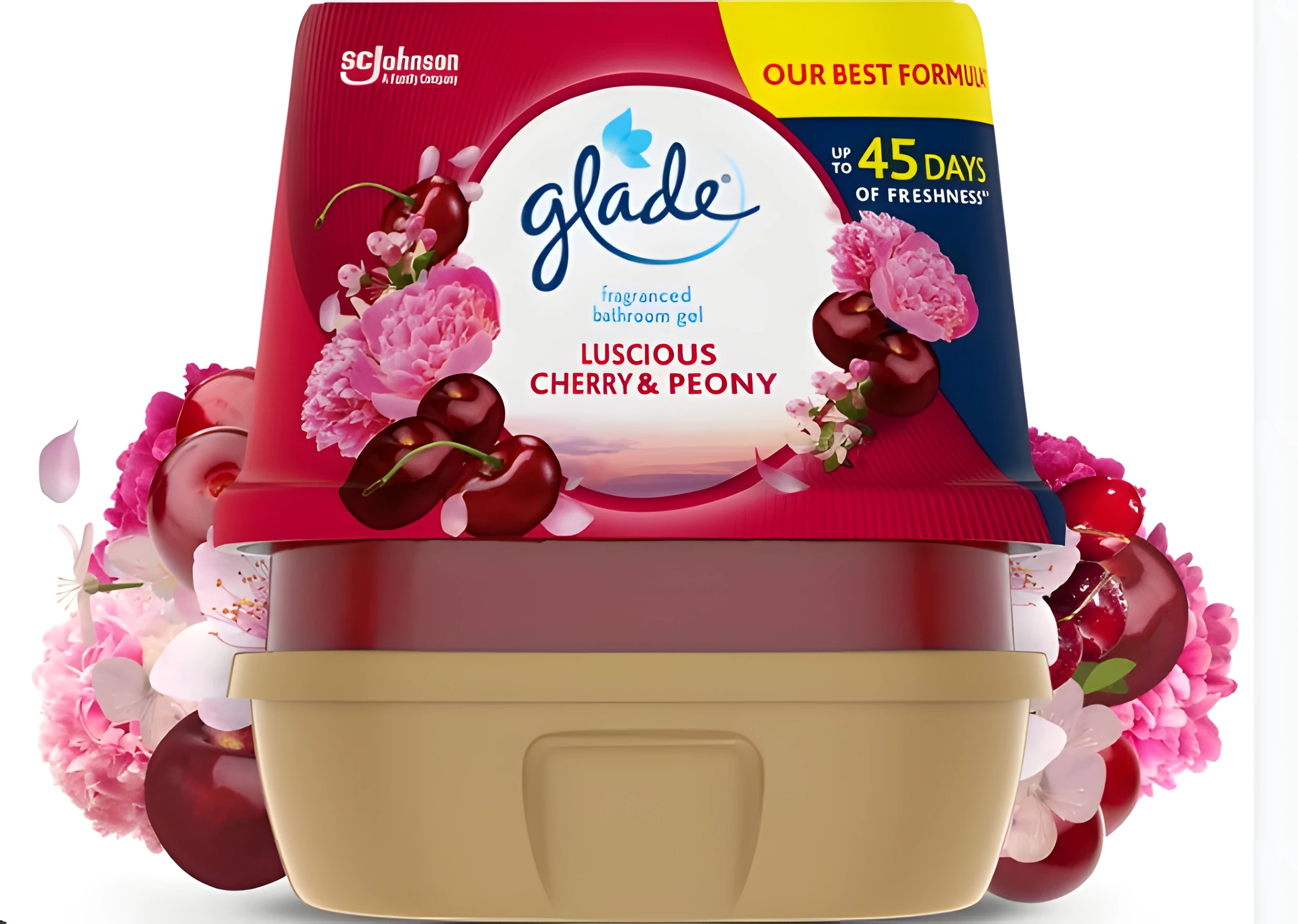 Аромагель Glade для ванної кімнати Пiвонiя i Соковиті ягоди 180гр 84921
