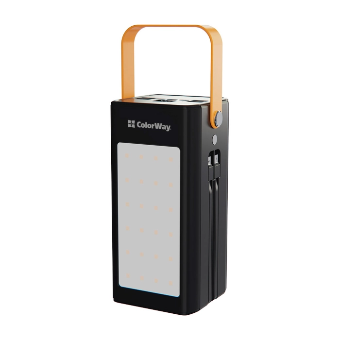Батарея універсальна ColorWay 80 000 mAh LCD/Lamp (USB/QC3.0 + USB-C/PD/22.5W) Black (CW-PB800LPA8BK-PDD) — фото 2