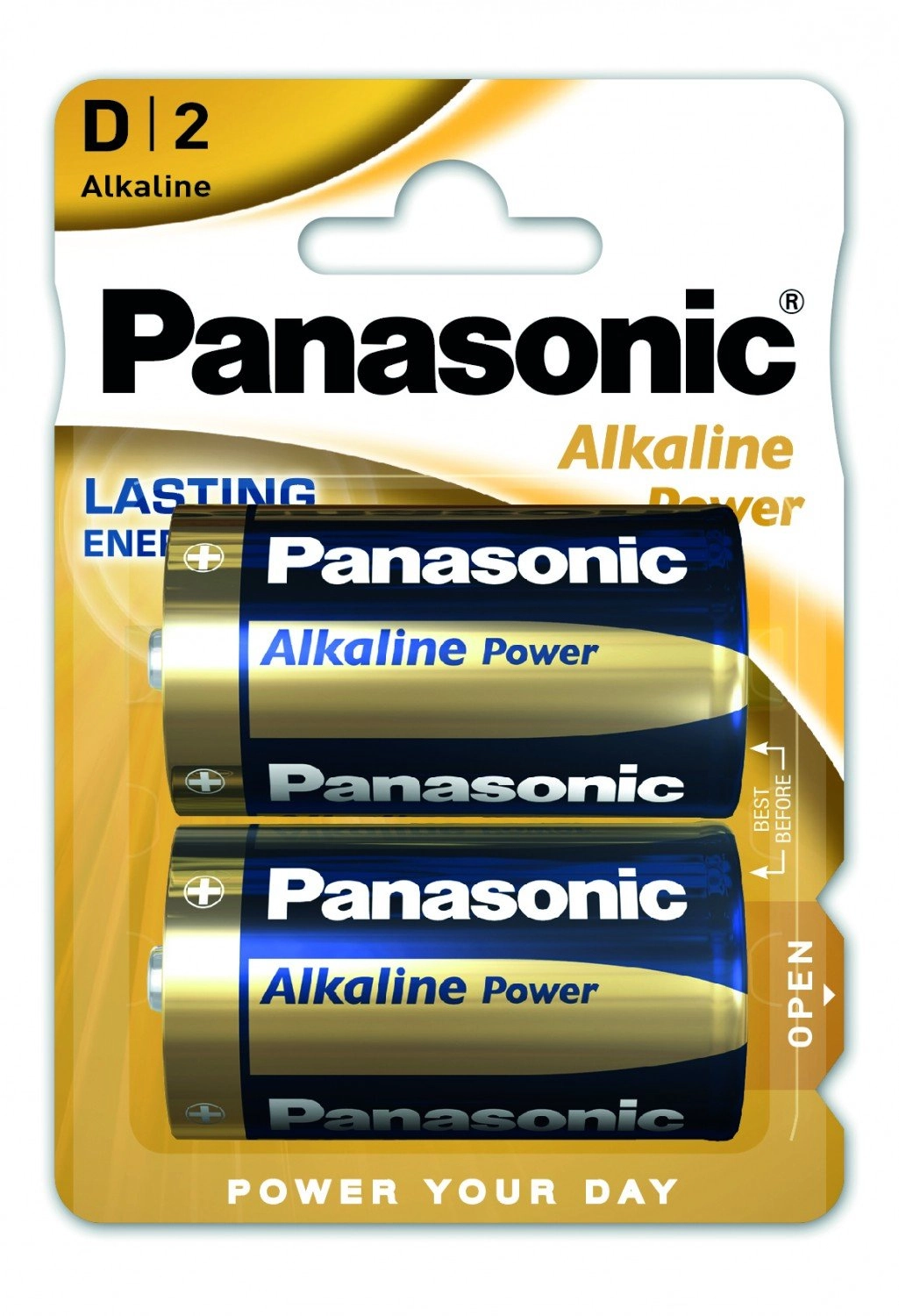 БАТАРЕЙКА PANASONIC LR20 Alkaline Power (бл.2шт.) (D) (LR20REB/2BP) — фото 2