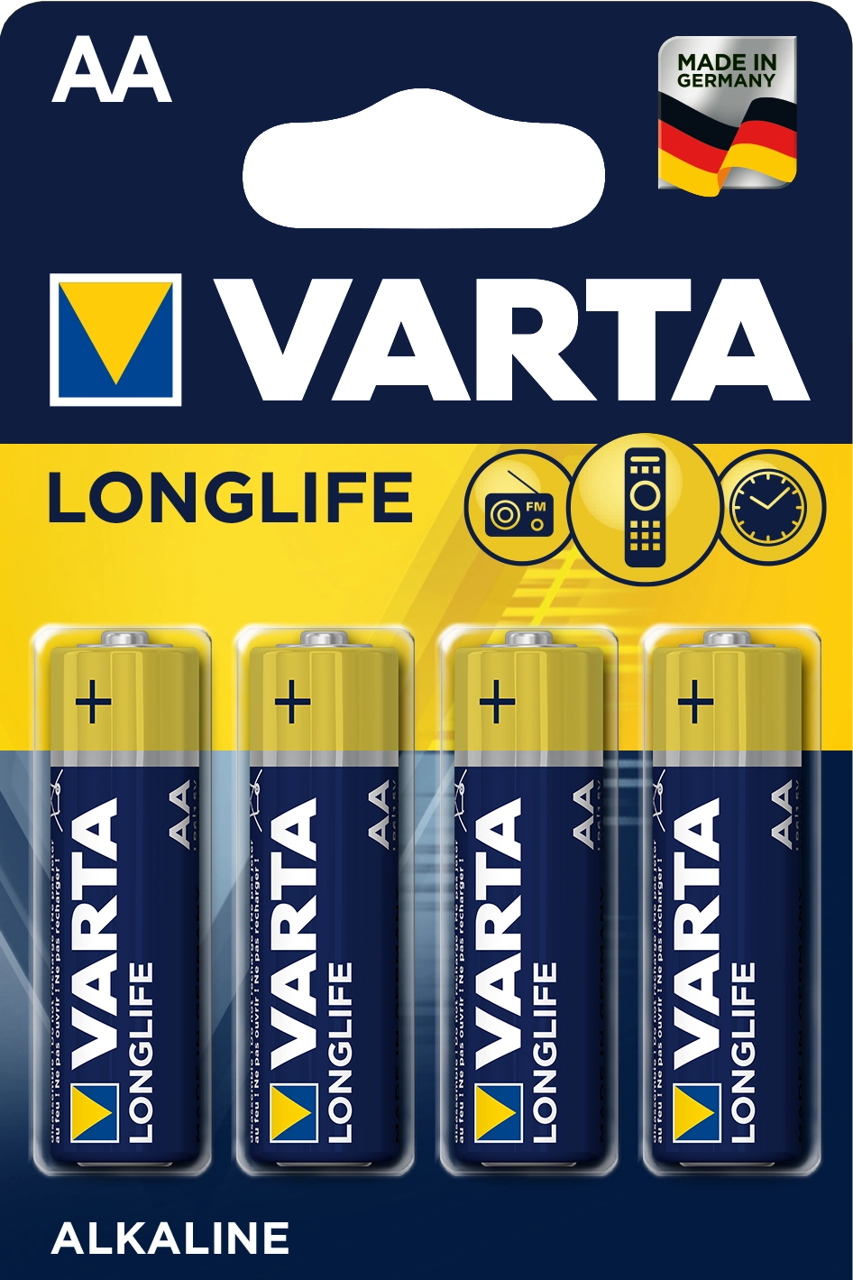 Батарейка VARTA LONGLIFE AA BLI 4 — фото 2