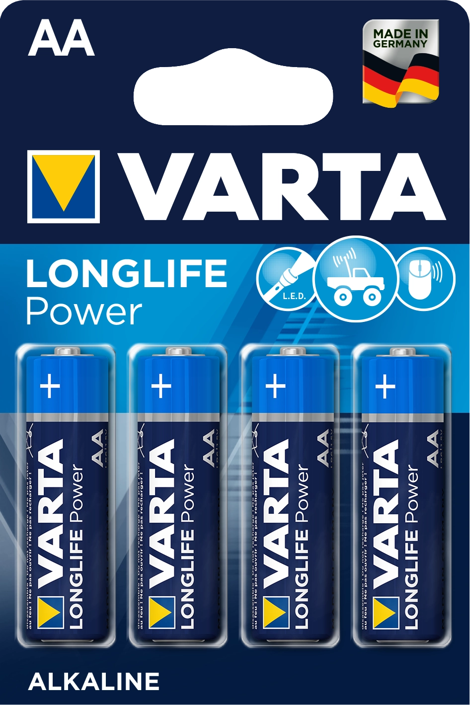 Батарейка VARTA LONGLIFE POWER AA BLI 4 ALKALINE — фото 2