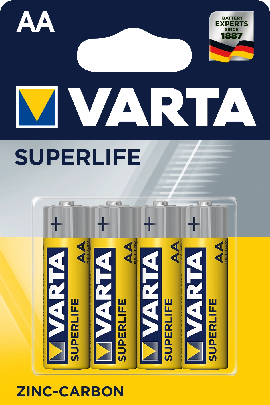 Батарейка VARTA SUPERLIFE AA BLI 4 ZINC-CARBON — фото 2