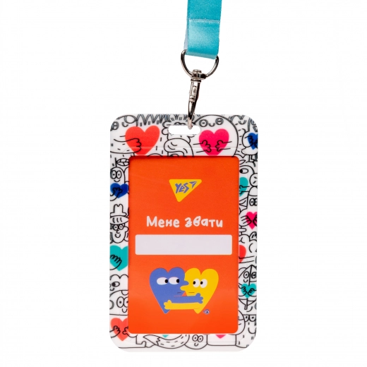 Бейдж пластиковий на стрічці YES Stand with Ukraine слайдер — фото 2