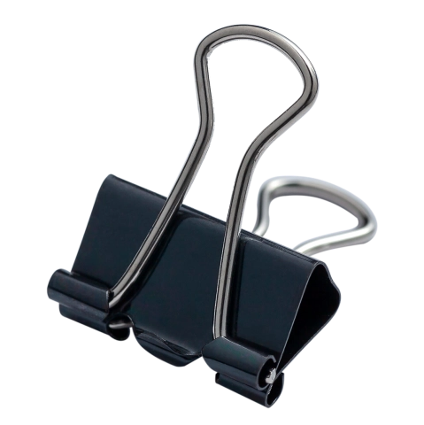 Біндер 19мм чорний металевий (12 шт) — фото 2