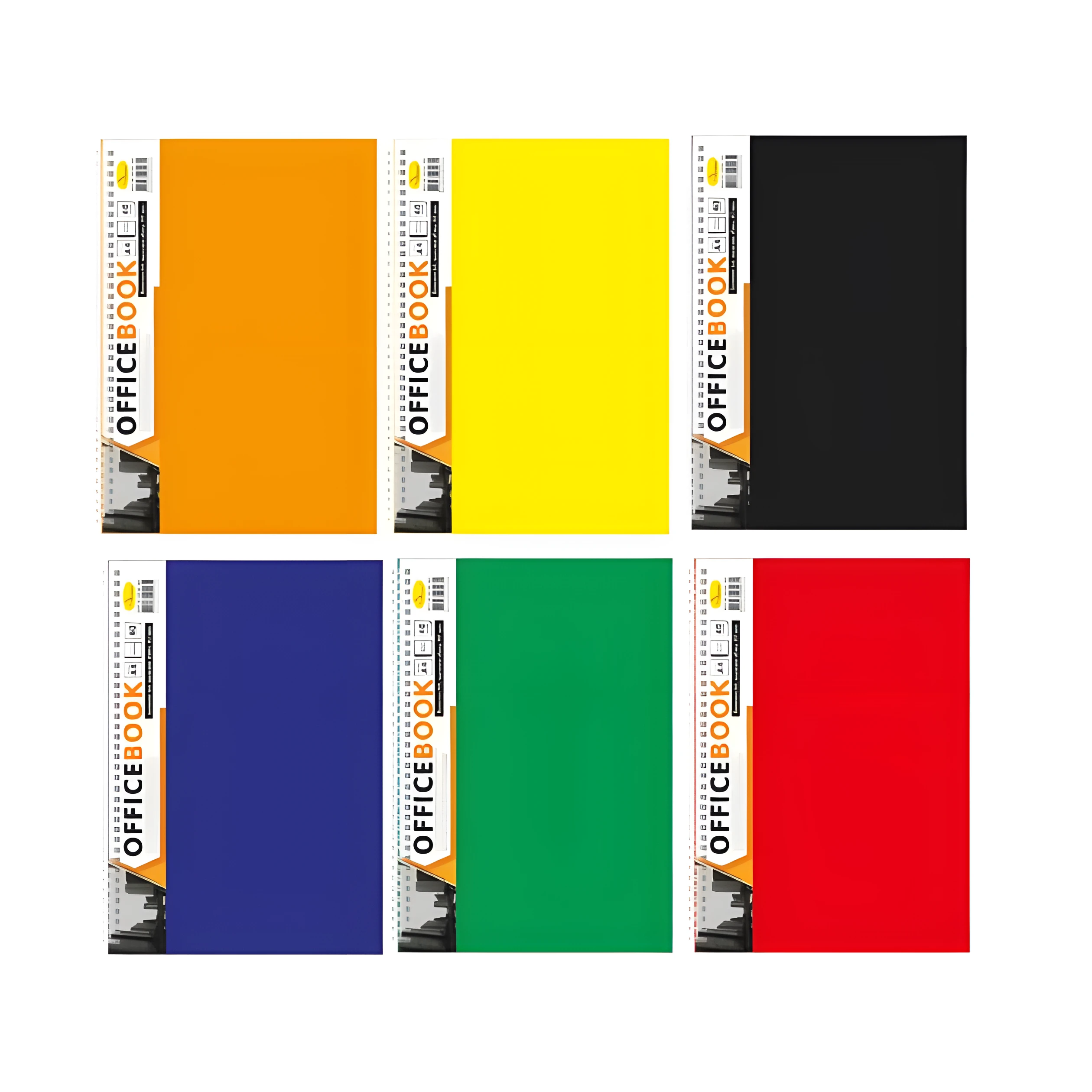 Блокнот А4 40арк.(блок-офсет 60г/м.кв.,обкладинка пластик 400 мікрон, пружина збоку, 202 х 280мм.) однотоний