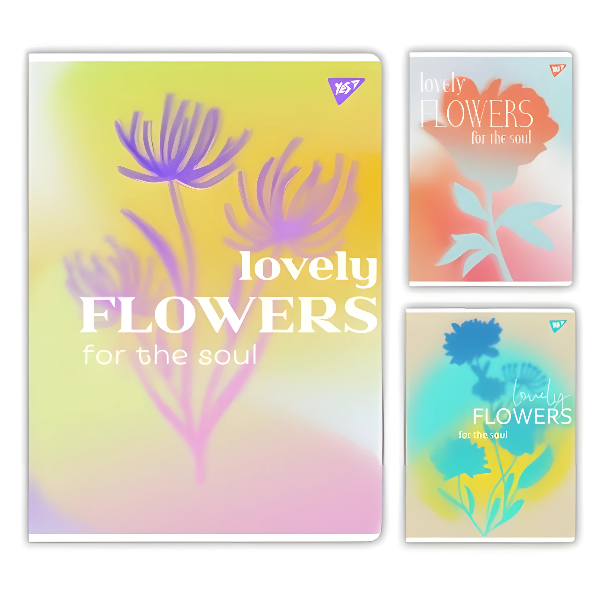 Блокнот А4 Yes 48 аркушів клітинка Lovely flowers