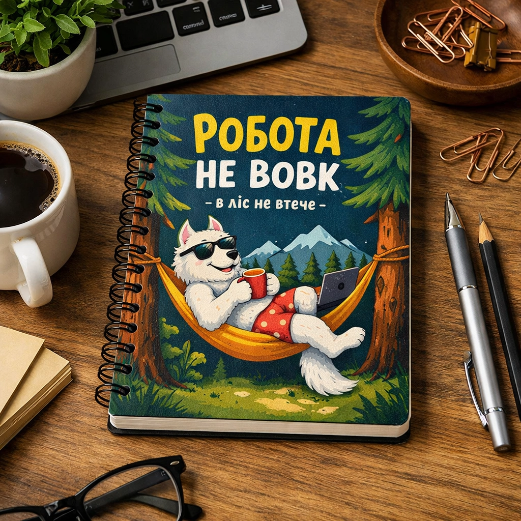 Блокнот А5 Orner Робота не вовк maliu-0003