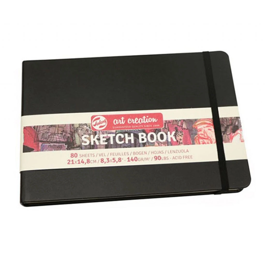 Блокнот для графіки Talens Art Creation 140г/м, 14,8х21м, 80л, чорний, Royal Talens