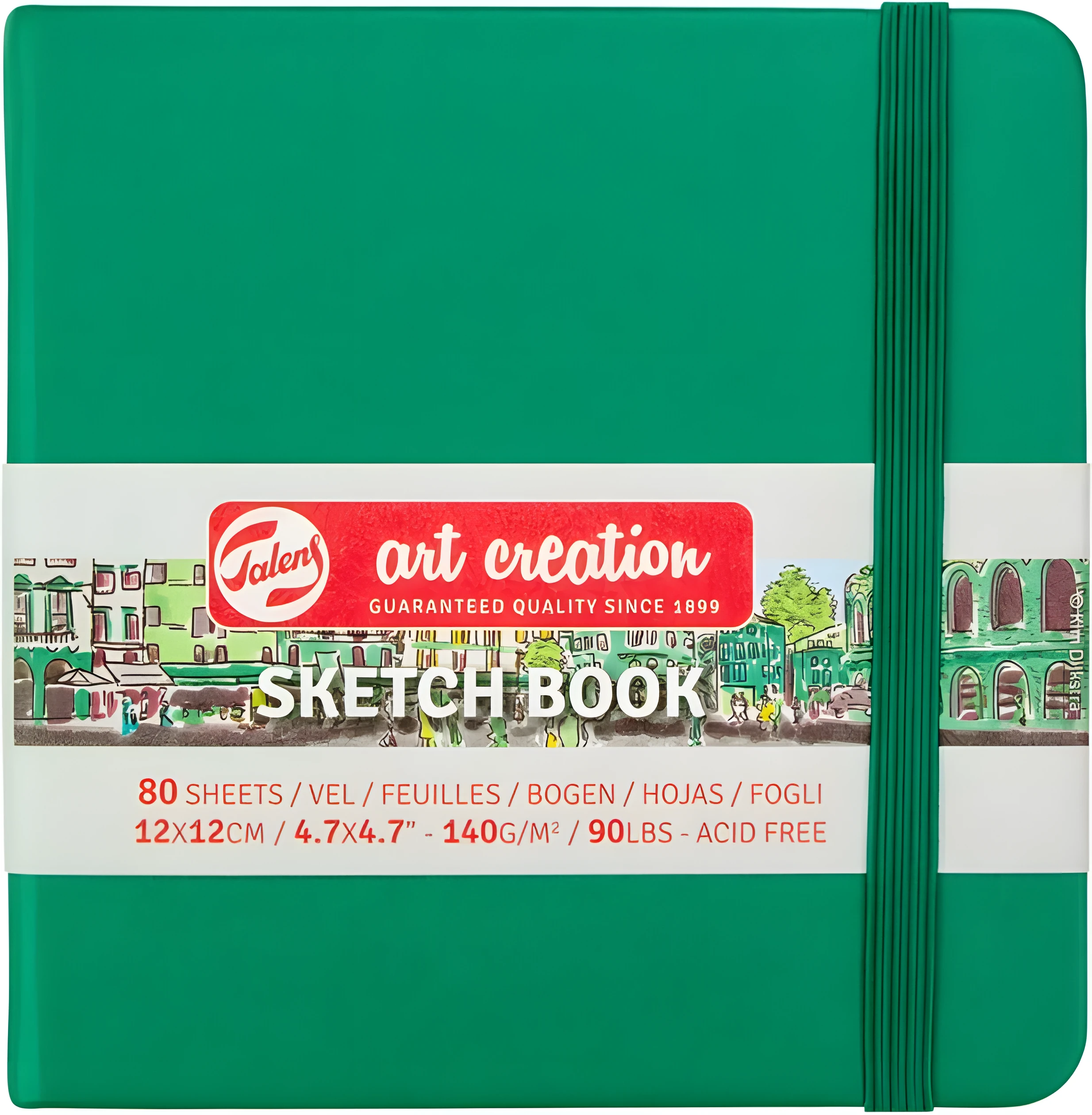 Блокнот для графіки Talens Art Creation 140г/м2 12*12см 80л Forest Green Royal Talens