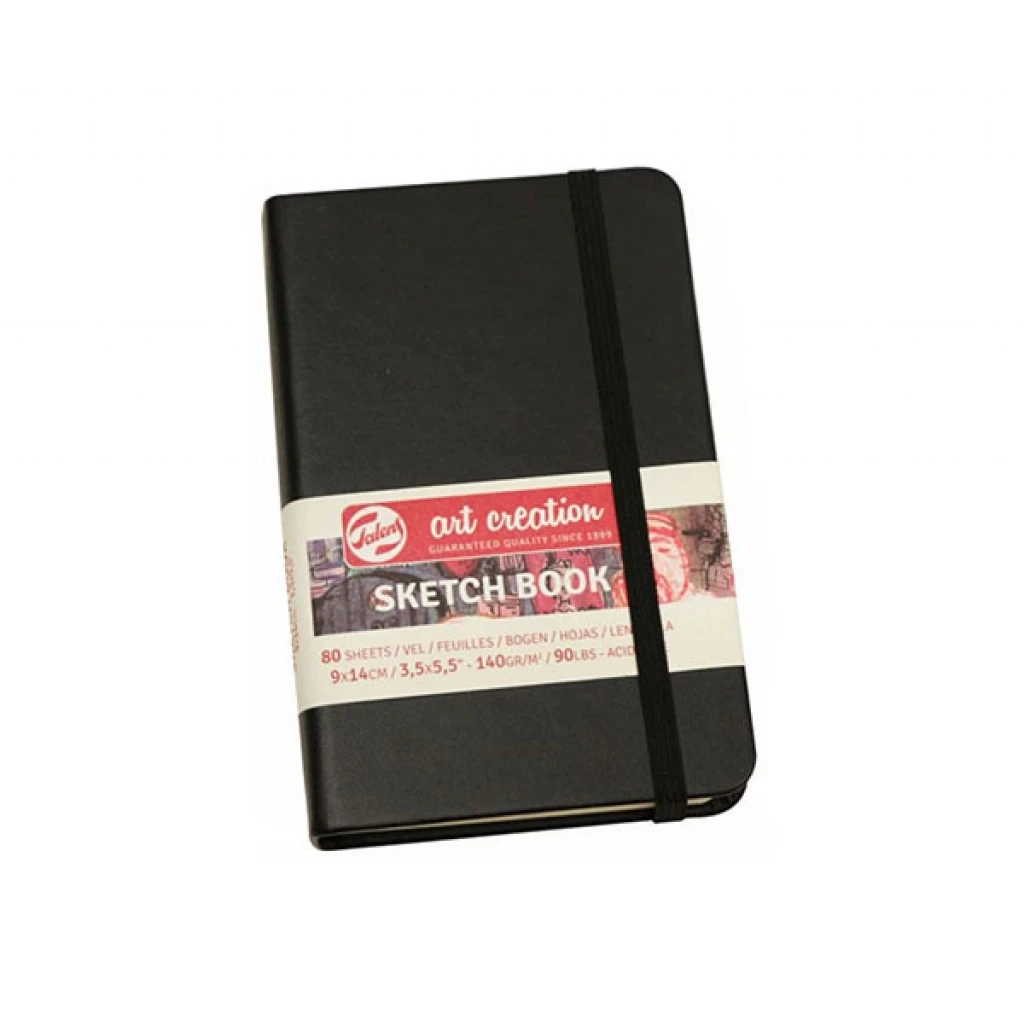 Блокнот для графіки Talens Art Creation 160г/м, 9х14см, 80л, чорний, Royal Talens