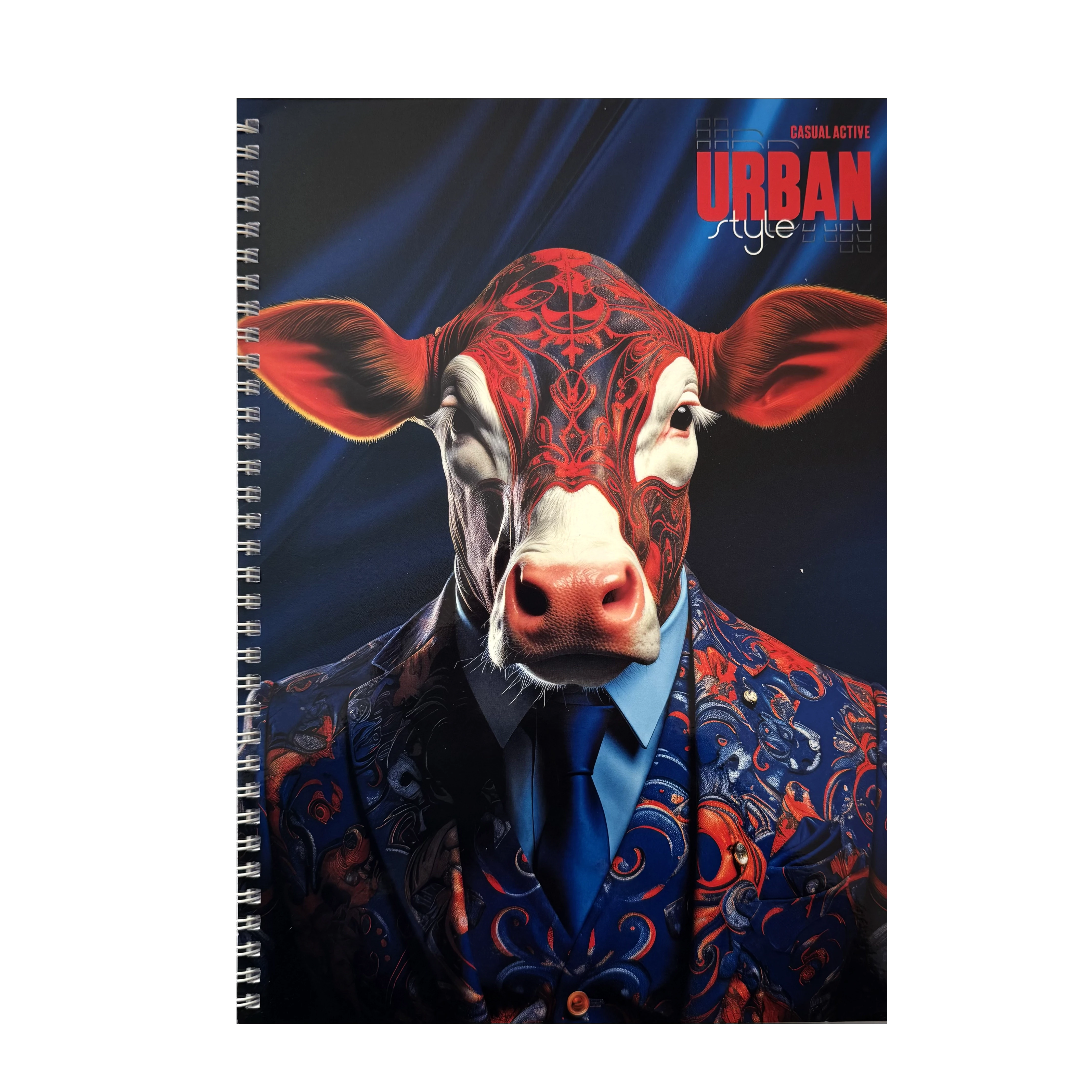 Блокнот на пружині А4 Офіс Центр Bull on style 96 аркушів клітинка офсет ОС-96008