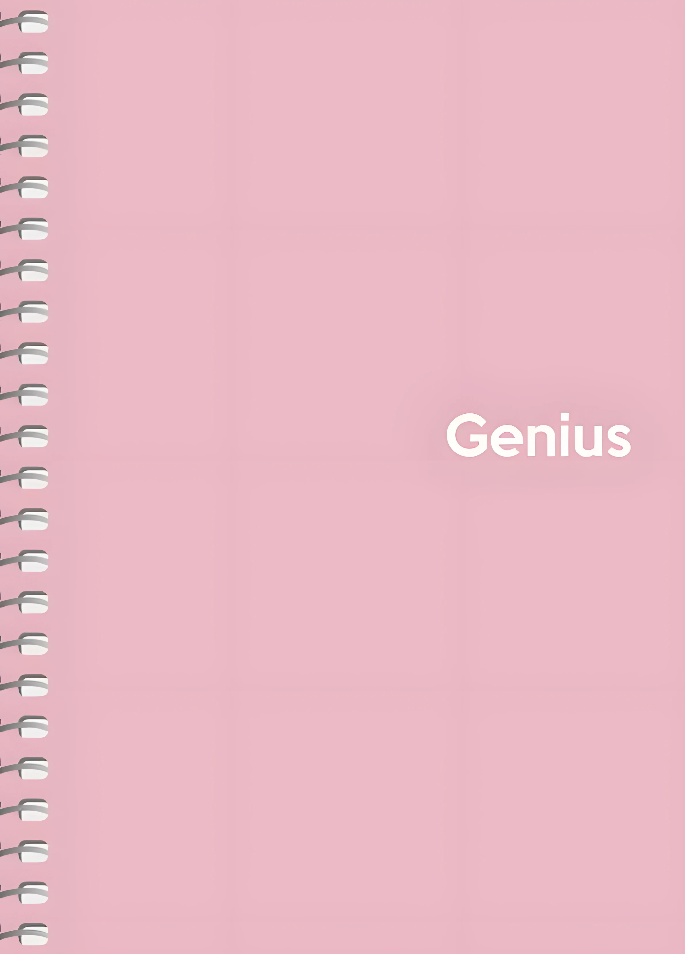 Блокнот на спіралі A6 Genius 80 аркушiв клітинка пластик Пастель A6-080-6805K