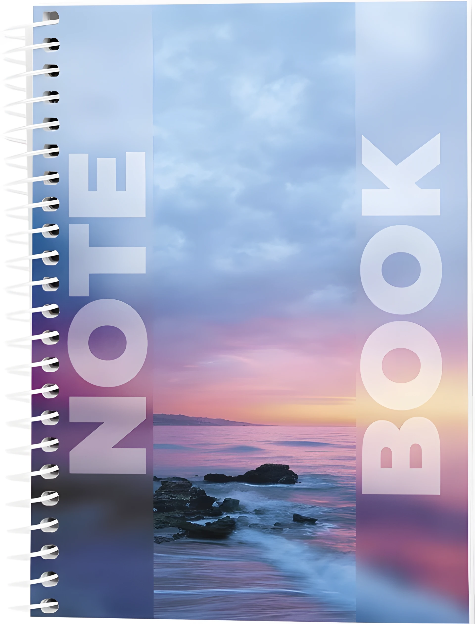 Блокнот В6 Аркуш 96 аркушів кліт на спіралі мяка обкладинка Море 1В2335