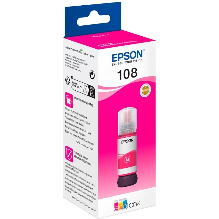 Чорнило Epson 108 EcoTank L8050/L18050 magenta (C13T09C34A) — фото 2