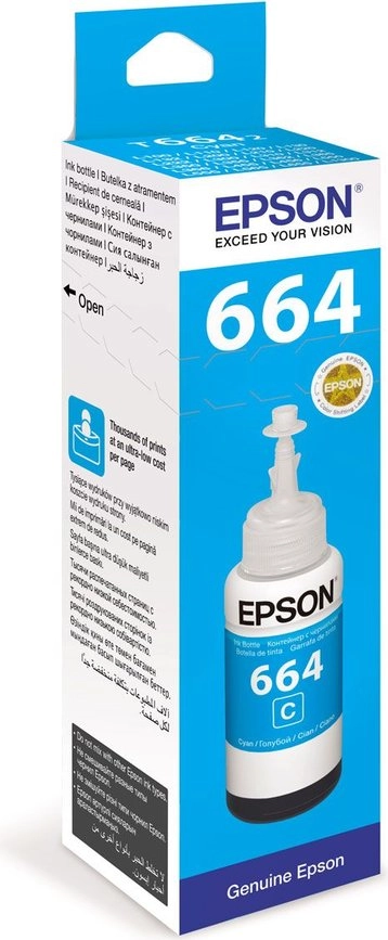 Чорнило Epson 664 L100/L200/L300 блакитне 70мл. (C13T66424A) — фото 2