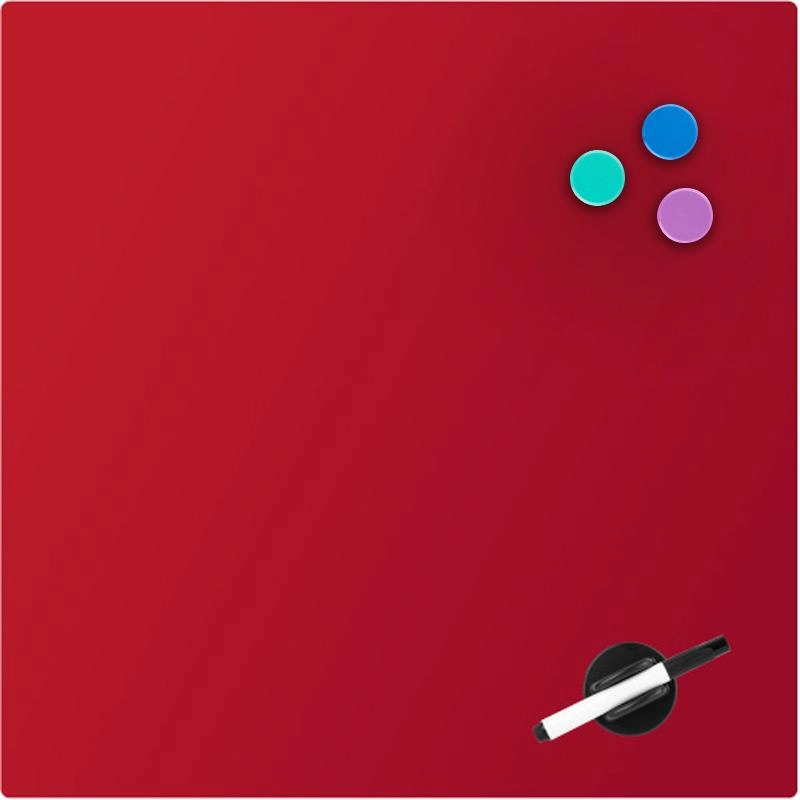 Дошка скляна магнітно-маркерна Axent 45х45 см, червона 9614-06-А — фото 2