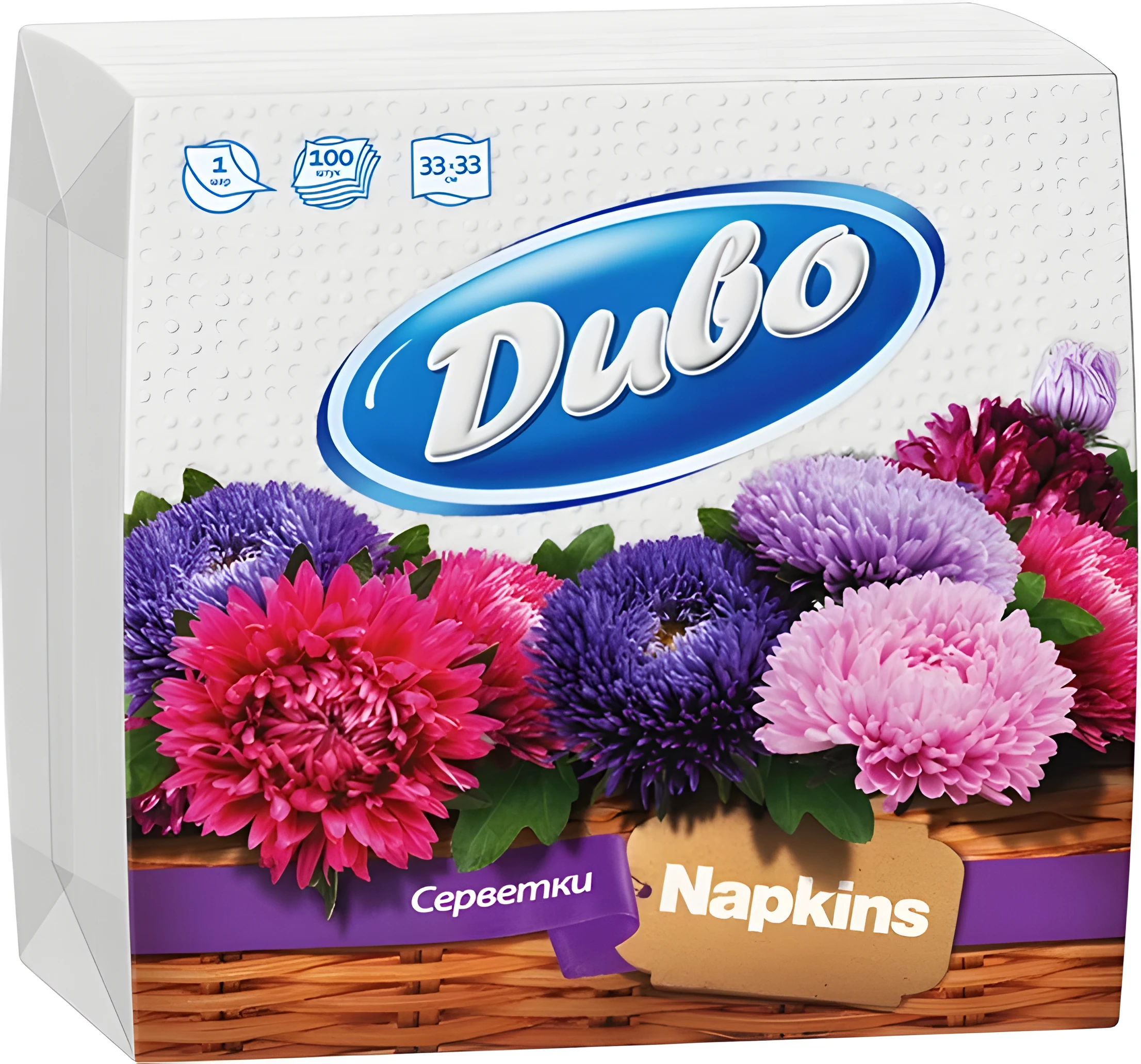 ДИВО серв. папер. 1-шарові 330*330, в п/п упаковці 100шт білі