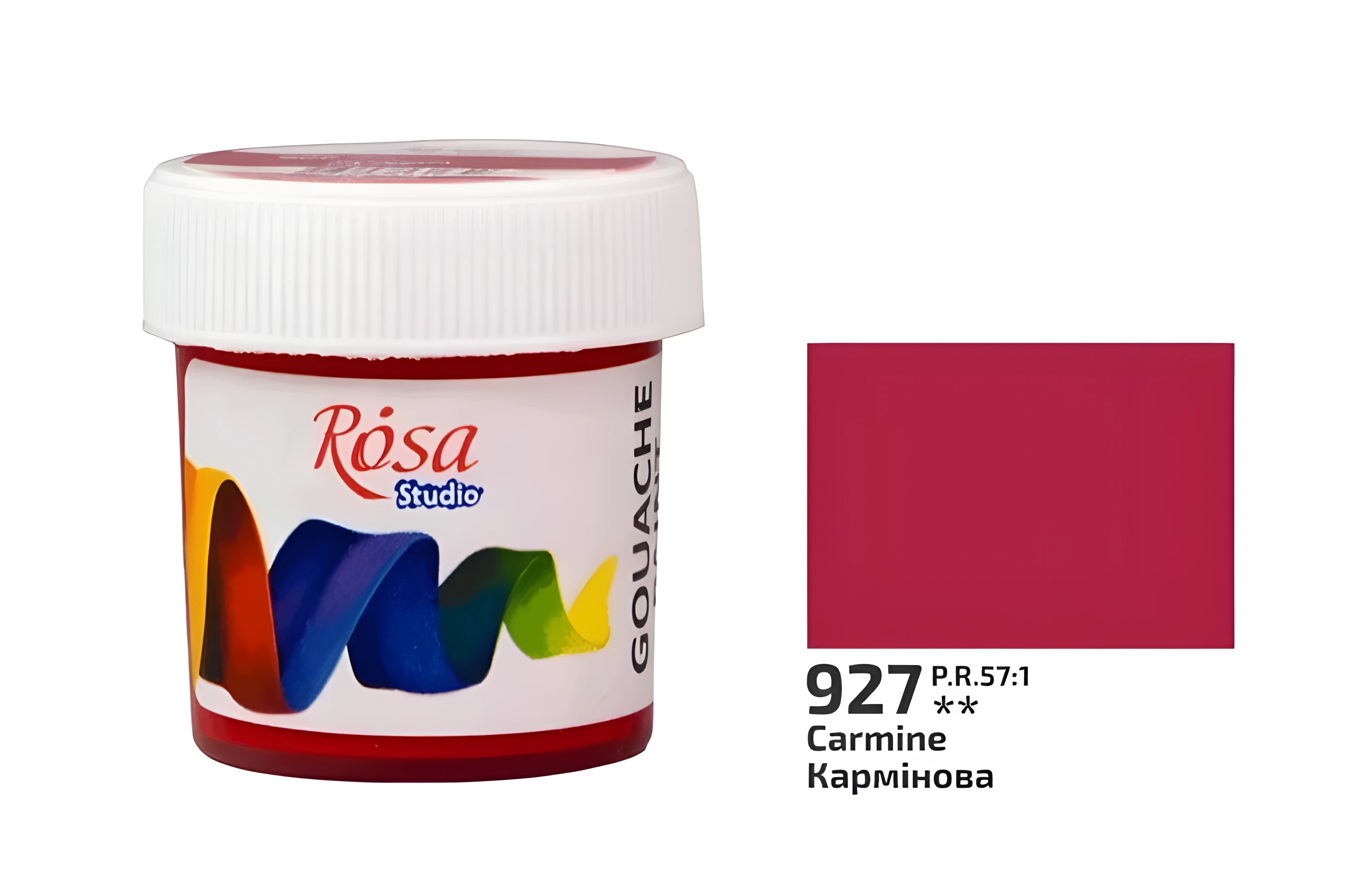 Фарба гуашева 927 Кармінова 20мл ROSA Studio