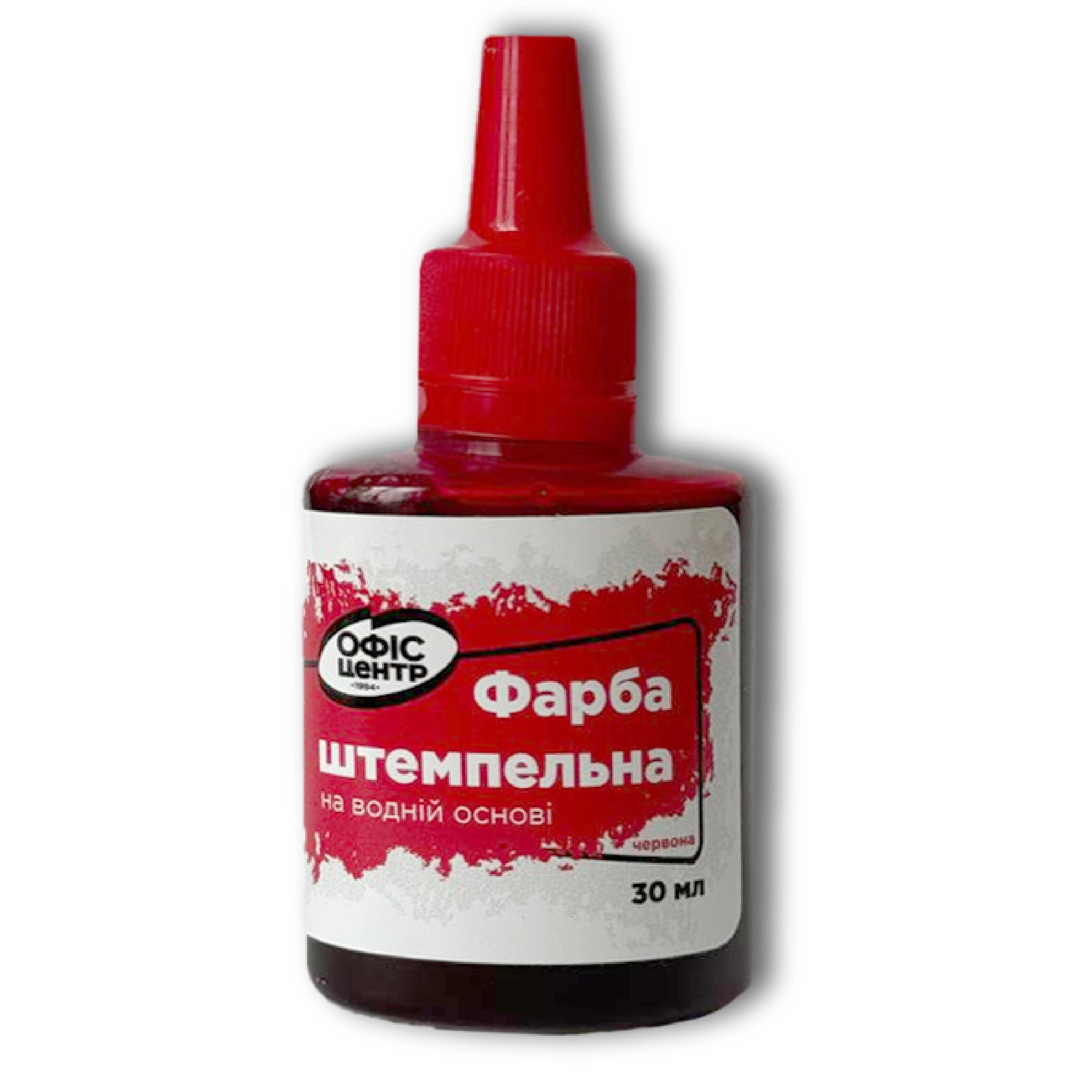 Фарба штемпельна 30мл Офіс Центр ОС-003 червона — фото 2