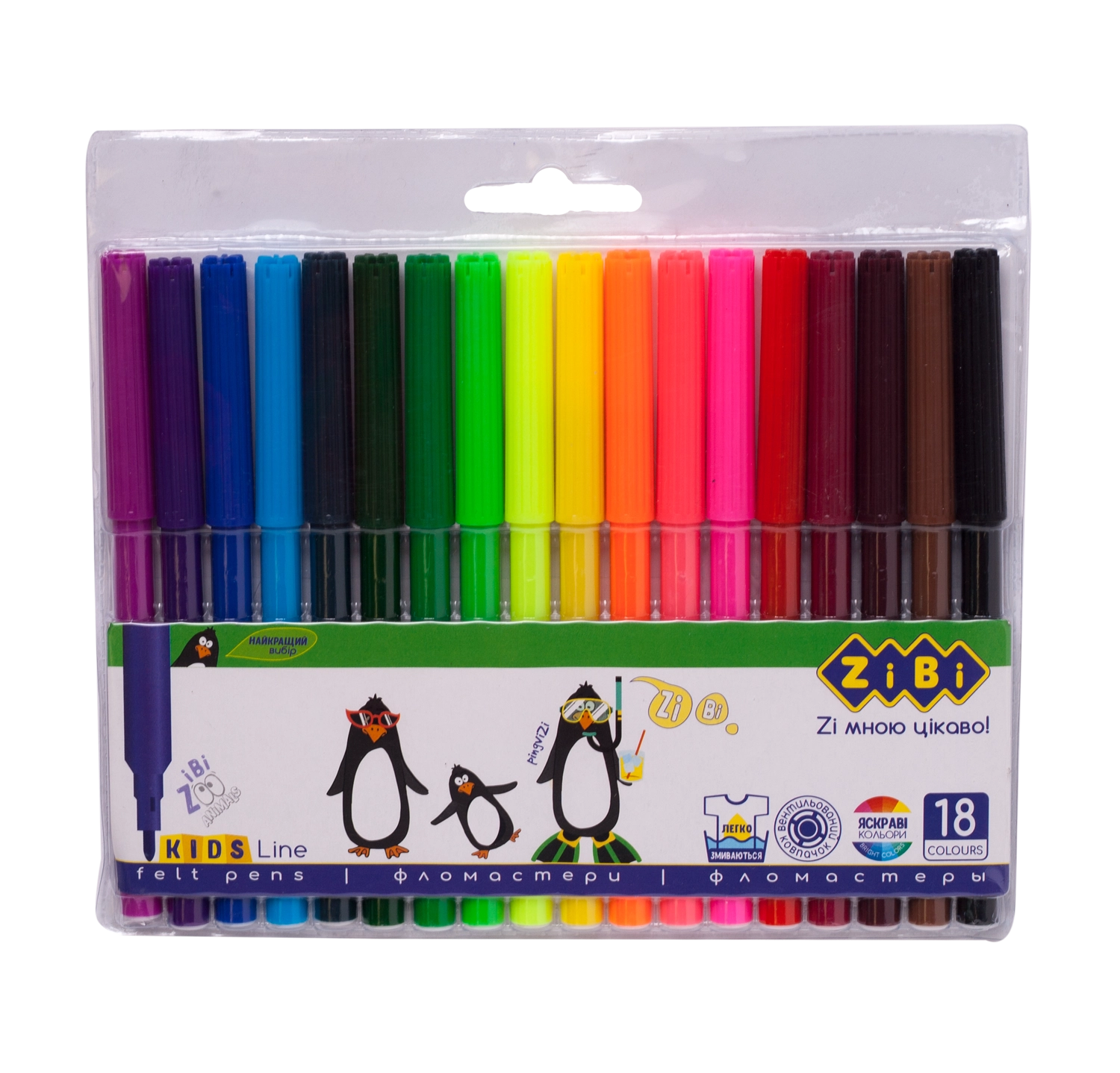 Фломастери 18 кольорів ZB.2803 — фото 2